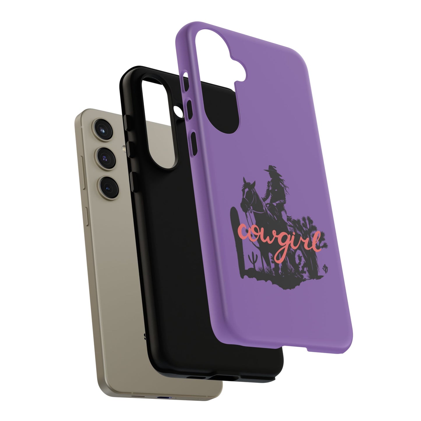 Cowgirl Phone Case — Purple Western Rider Protective Phone Cover