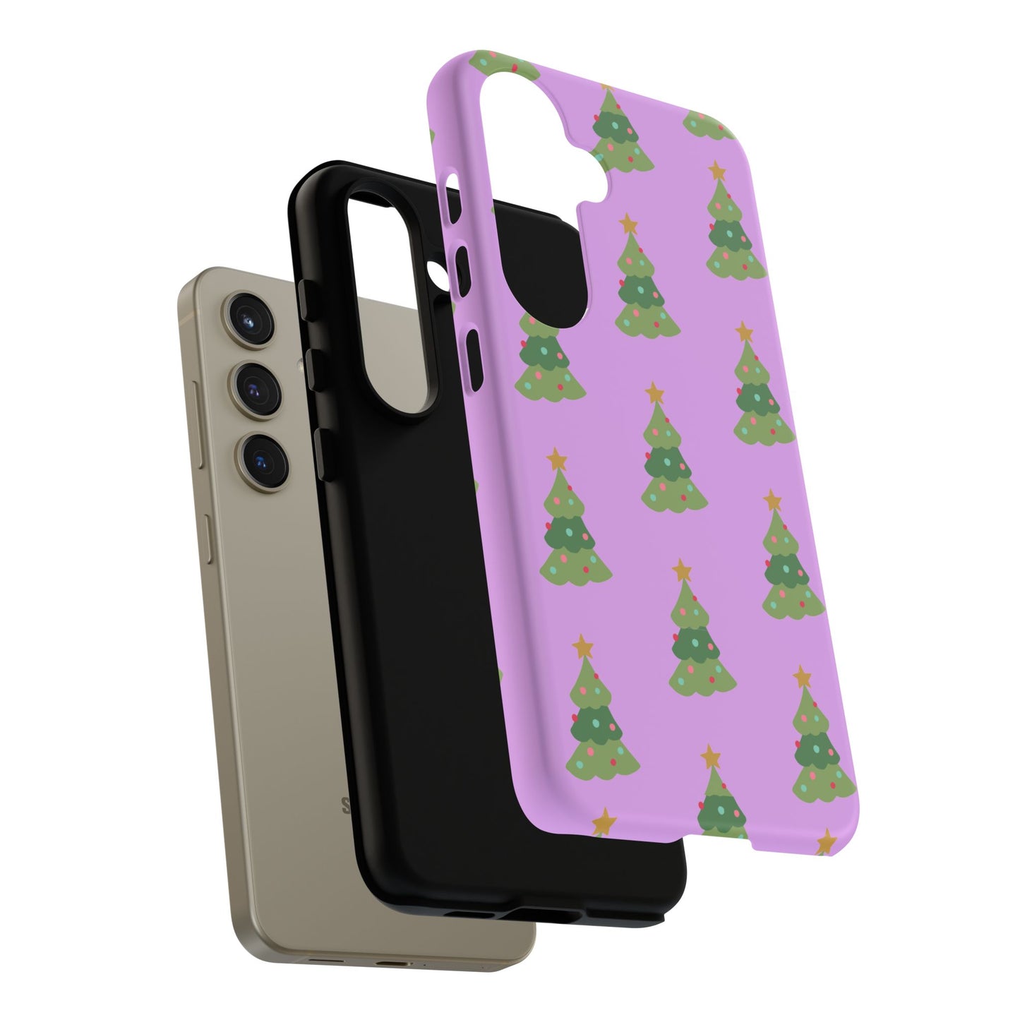 Christmas Tree Phone Case — Cute Purple Holiday iPhone Cover