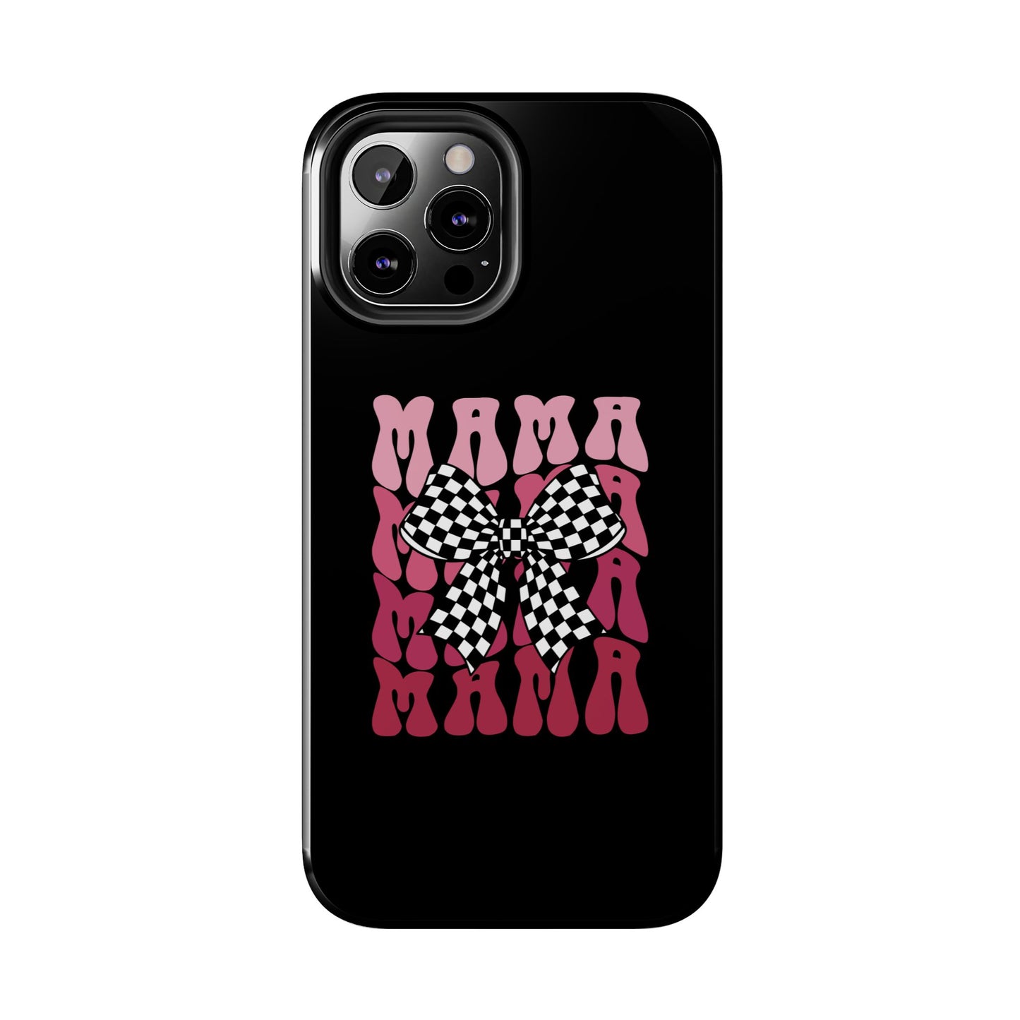 Chic Tough Phone Cases with Mama Bow Design, Stylish Phone Cover
