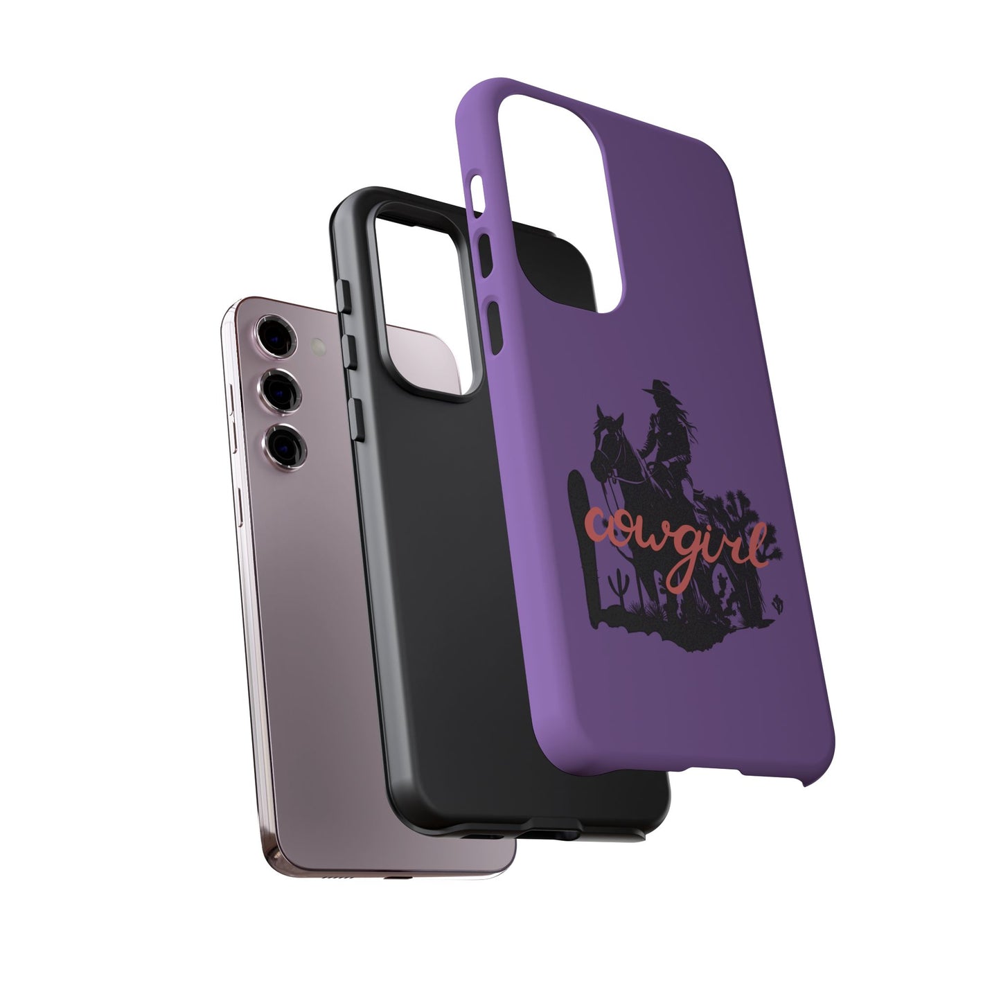 Cowgirl Phone Case — Purple Western Rider Protective Phone Cover