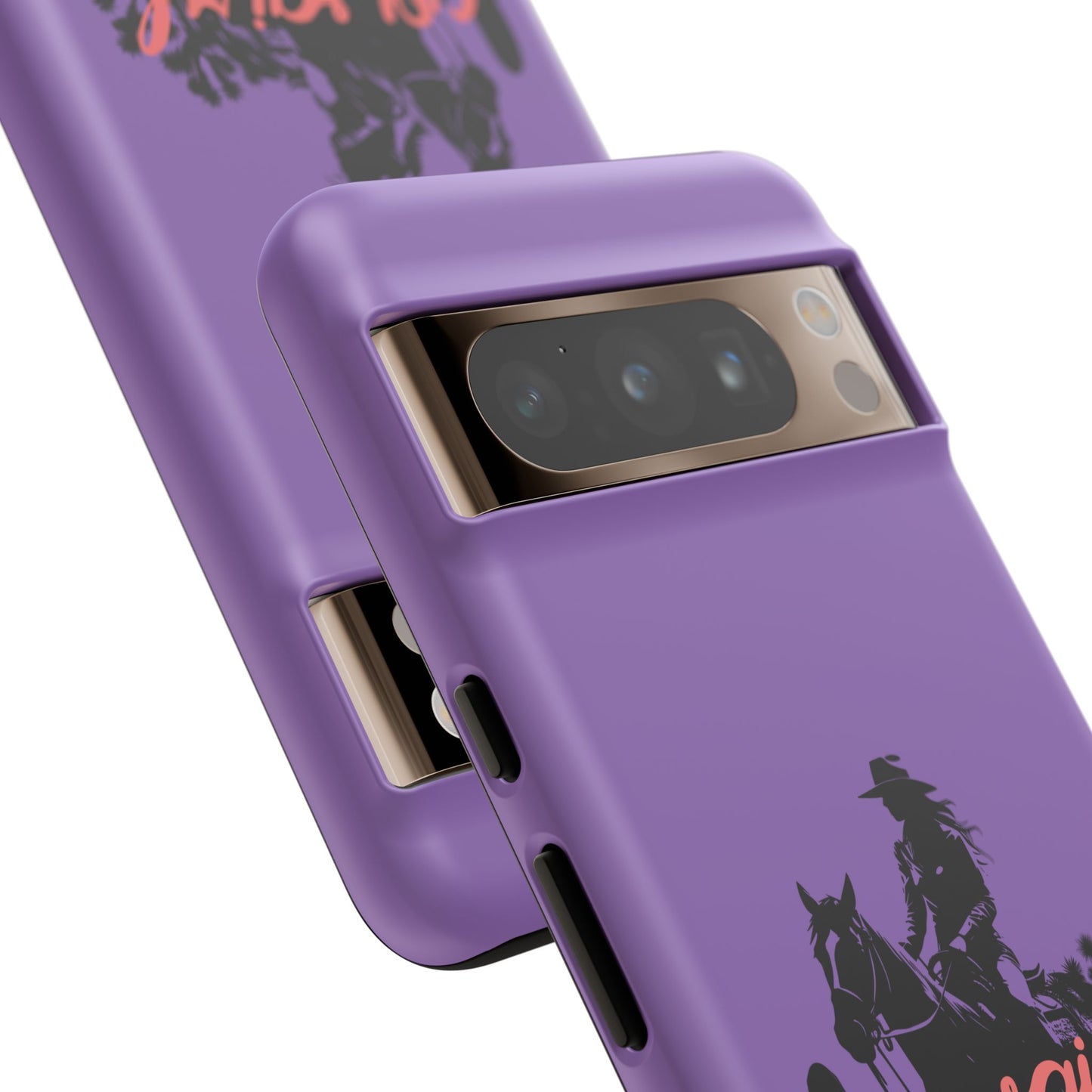 Cowgirl Phone Case — Purple Western Rider Protective Phone Cover
