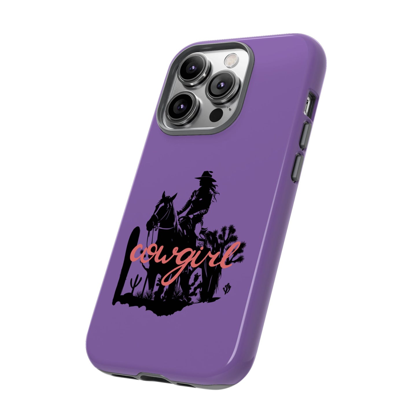 Cowgirl Phone Case — Purple Western Rider Protective Phone Cover