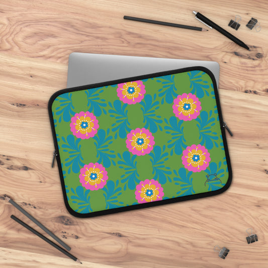 Vibrant Floral Laptop Sleeve, Colorful Tech Pouch, Flowers Design, Eco-Friendly Sleeve, Gift for Students, Stylish Computer Case, [...]