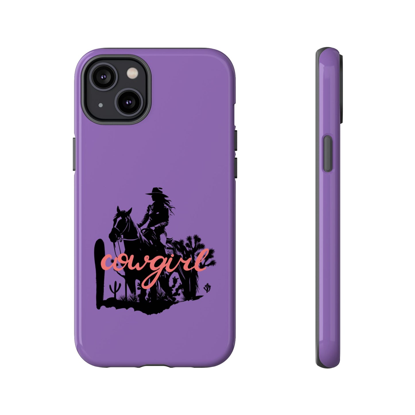 Cowgirl Phone Case — Purple Western Rider Protective Phone Cover