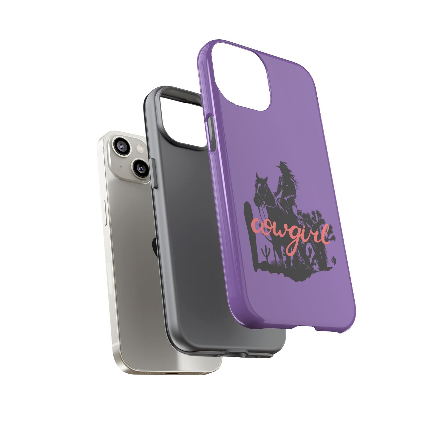 Cowgirl Phone Case — Purple Western Rider Protective Phone Cover
