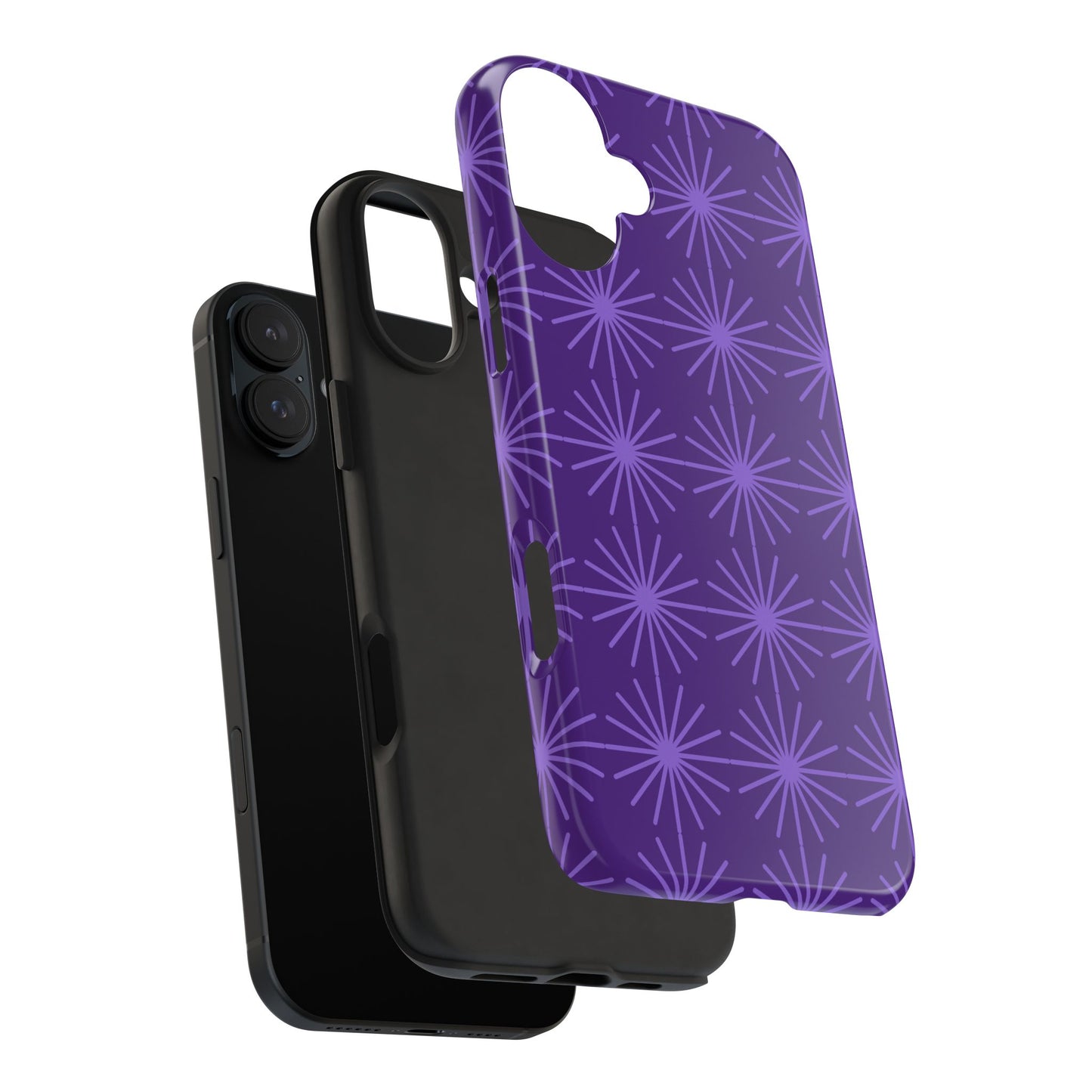 Phone Case - Purple Circular Star Design