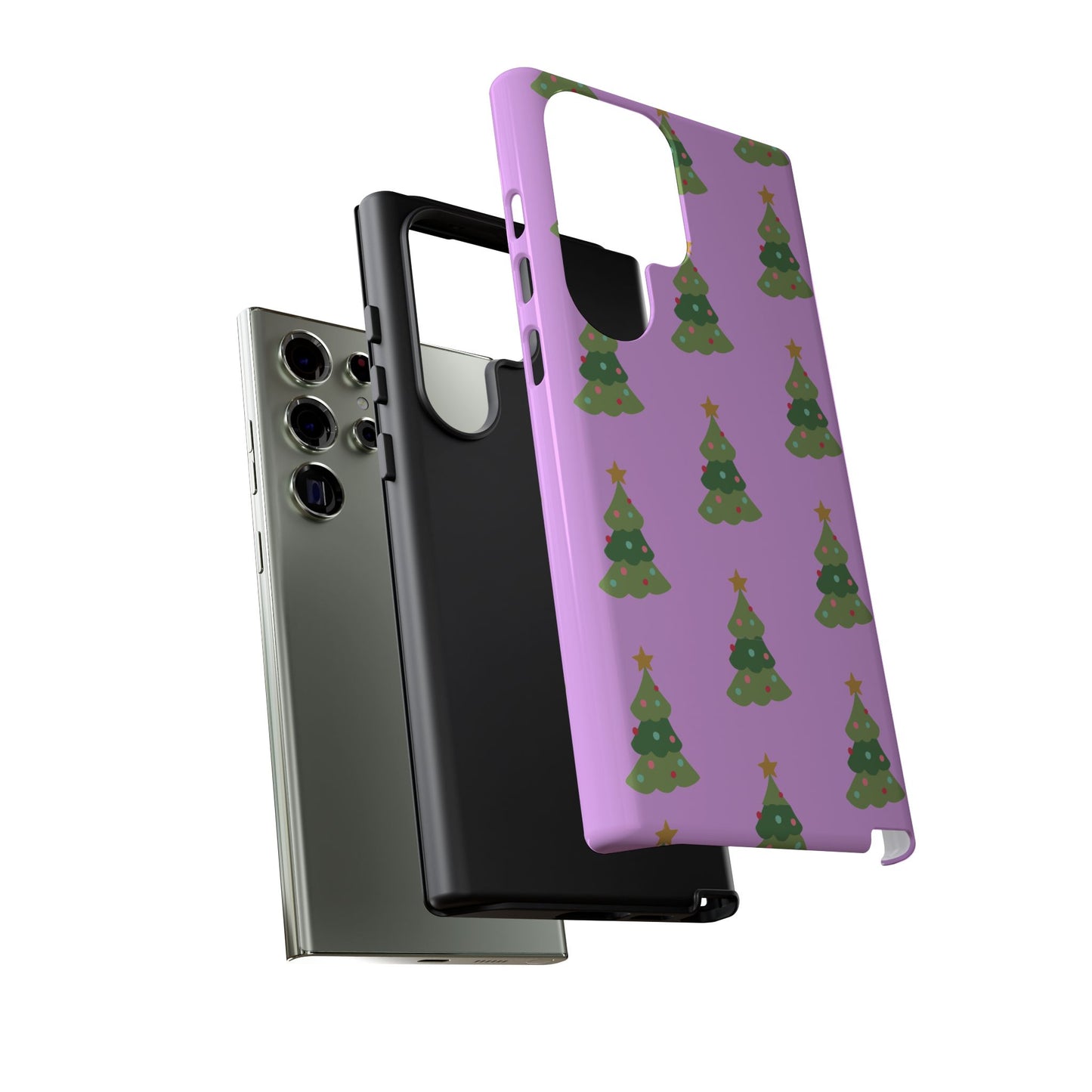 Christmas Tree Phone Case — Cute Purple Holiday iPhone Cover