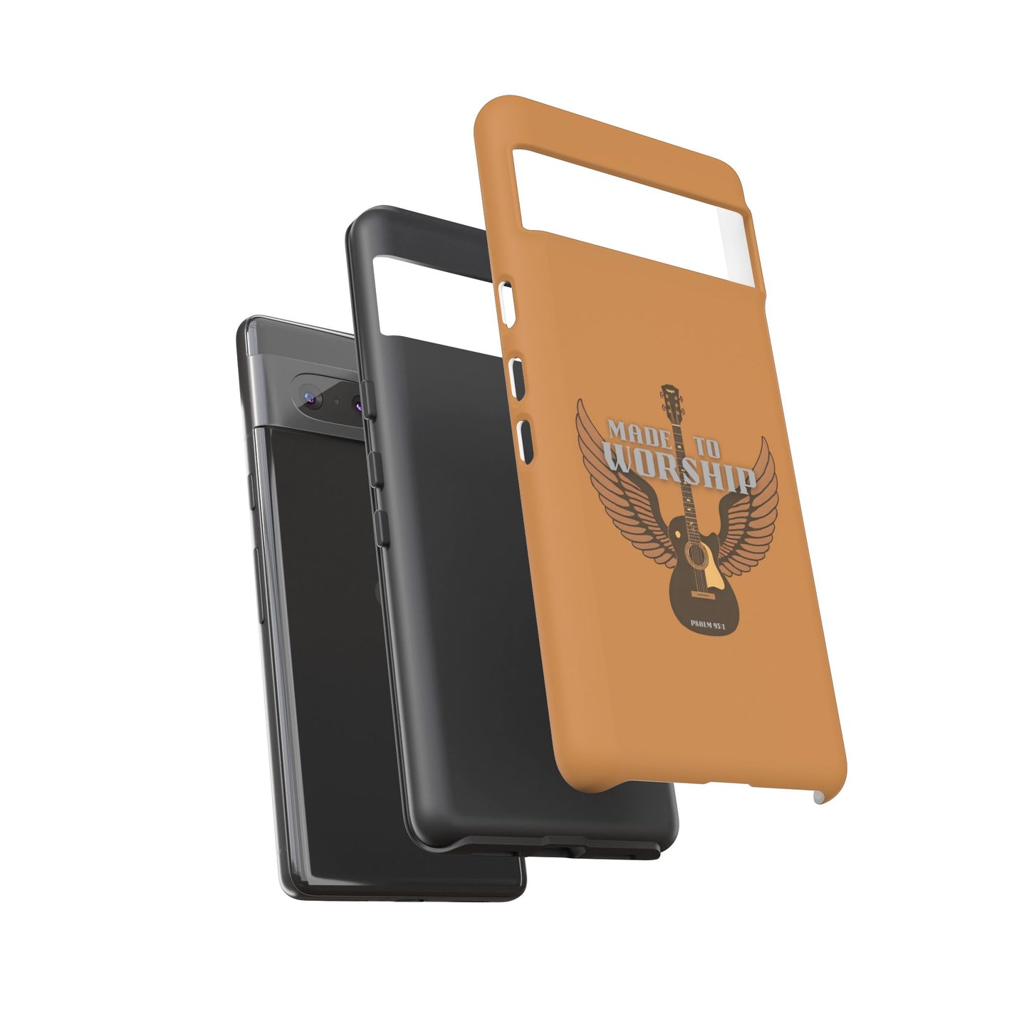 Tough Phone Case — "Made to Worship" Acoustic Guitar Wings Design