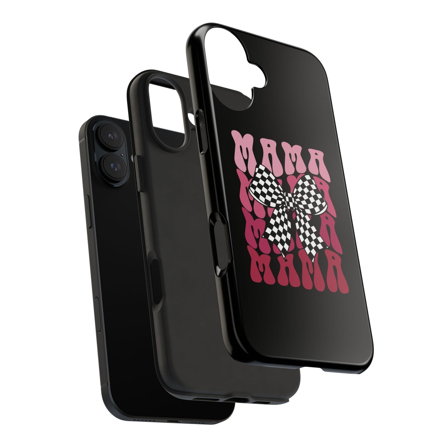 Chic Tough Phone Cases with Mama Bow Design, Stylish Phone Cover