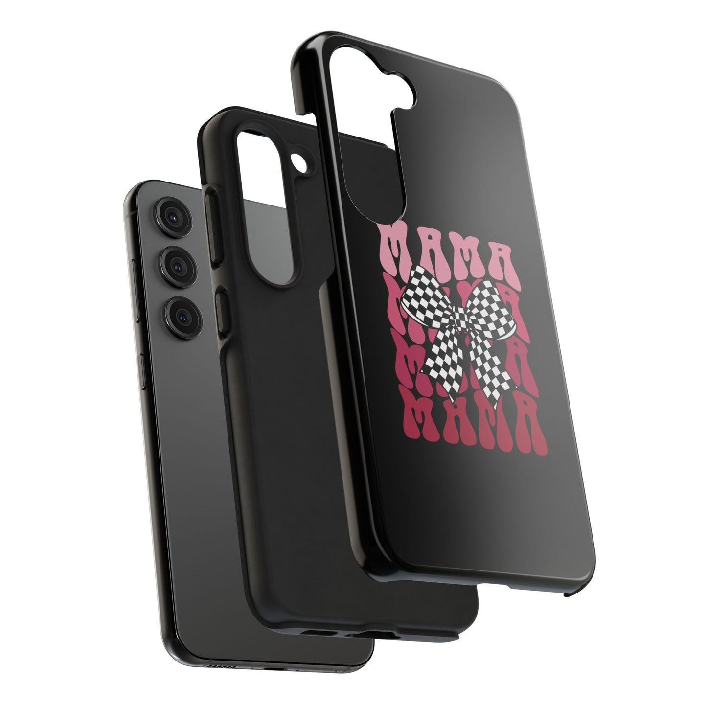 Chic Tough Phone Cases with Mama Bow Design, Stylish Phone Cover