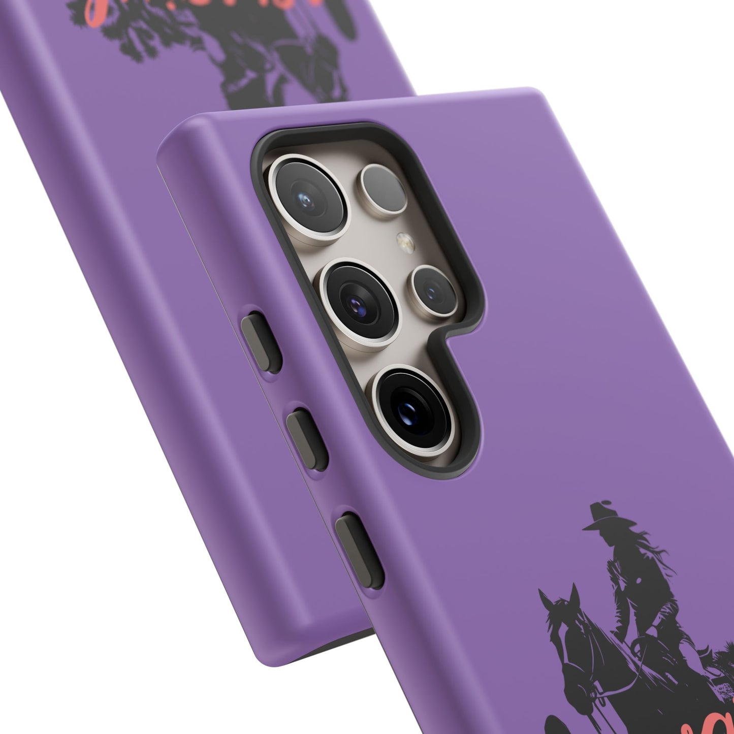 Cowgirl Phone Case — Purple Western Rider Protective Phone Cover