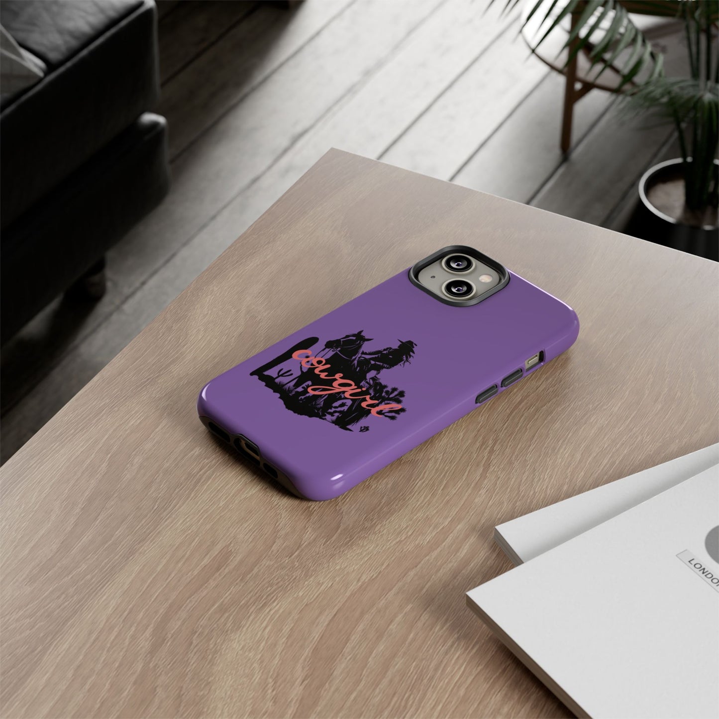 Cowgirl Phone Case — Purple Western Rider Protective Phone Cover