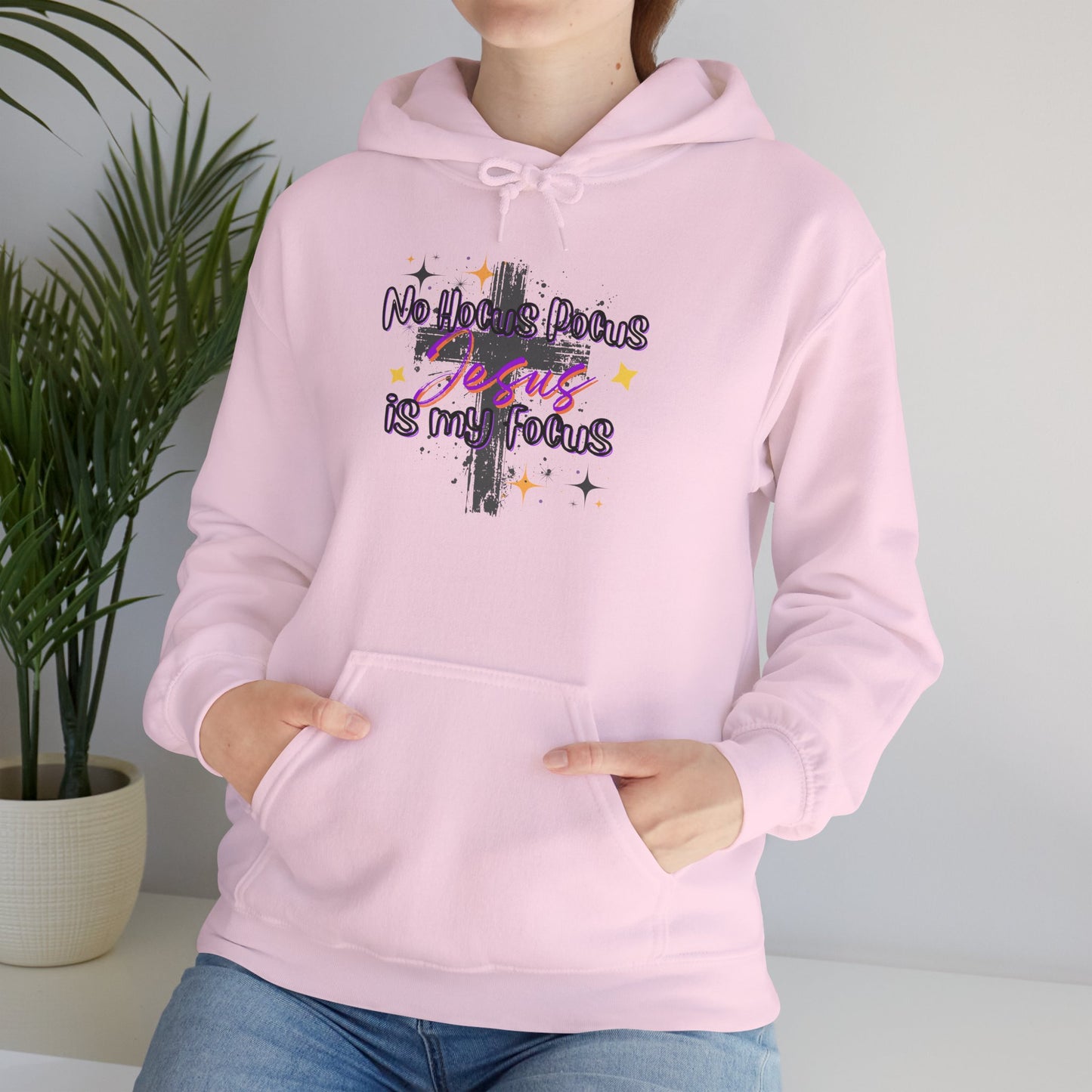 Christian Unisex Hoodie - No Hocus Pocus, Jesus is My Focus