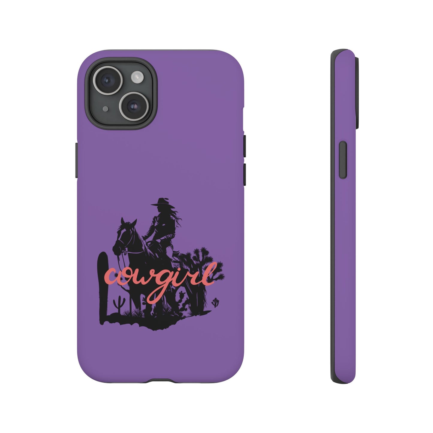 Cowgirl Phone Case — Purple Western Rider Protective Phone Cover