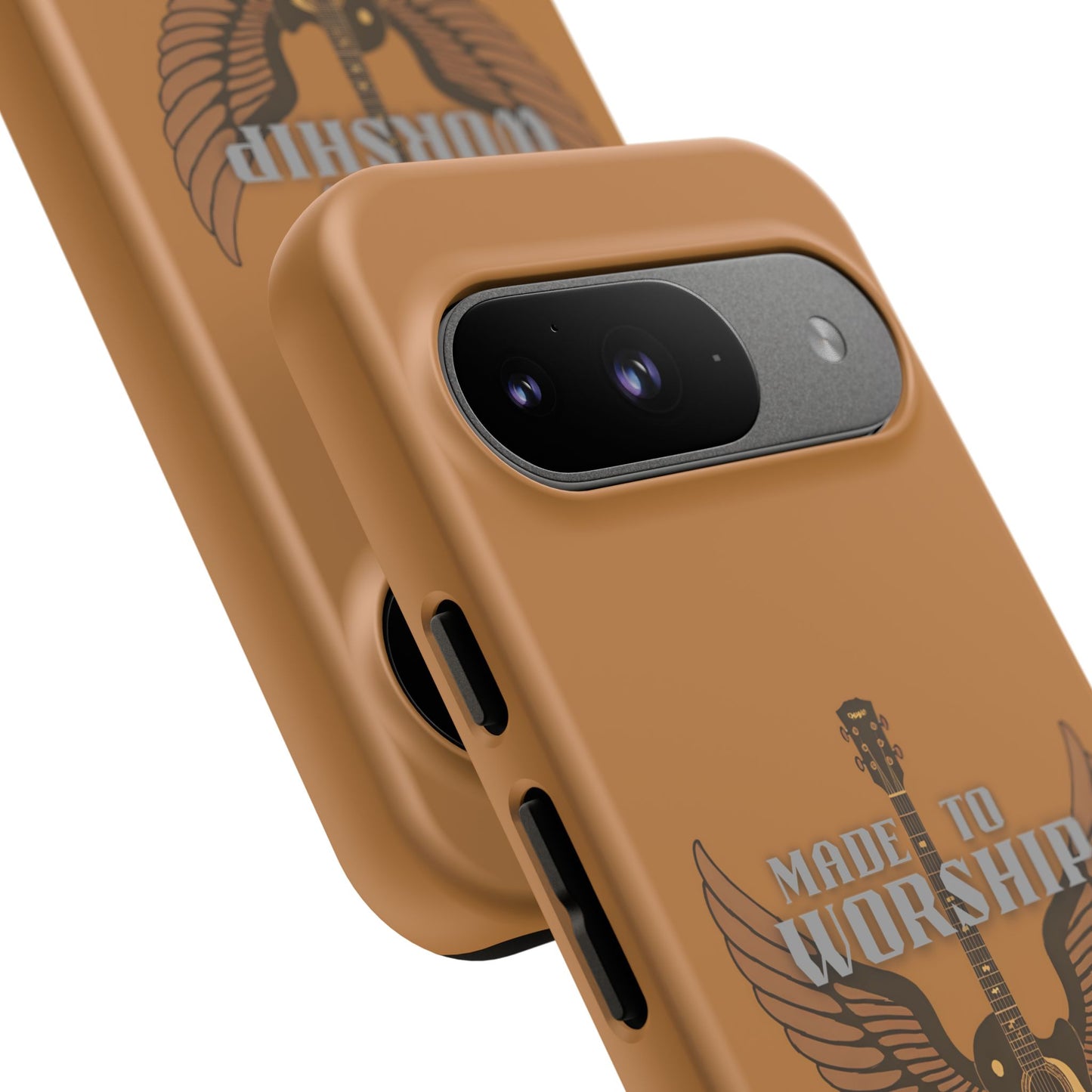 Tough Phone Case — "Made to Worship" Acoustic Guitar Wings Design