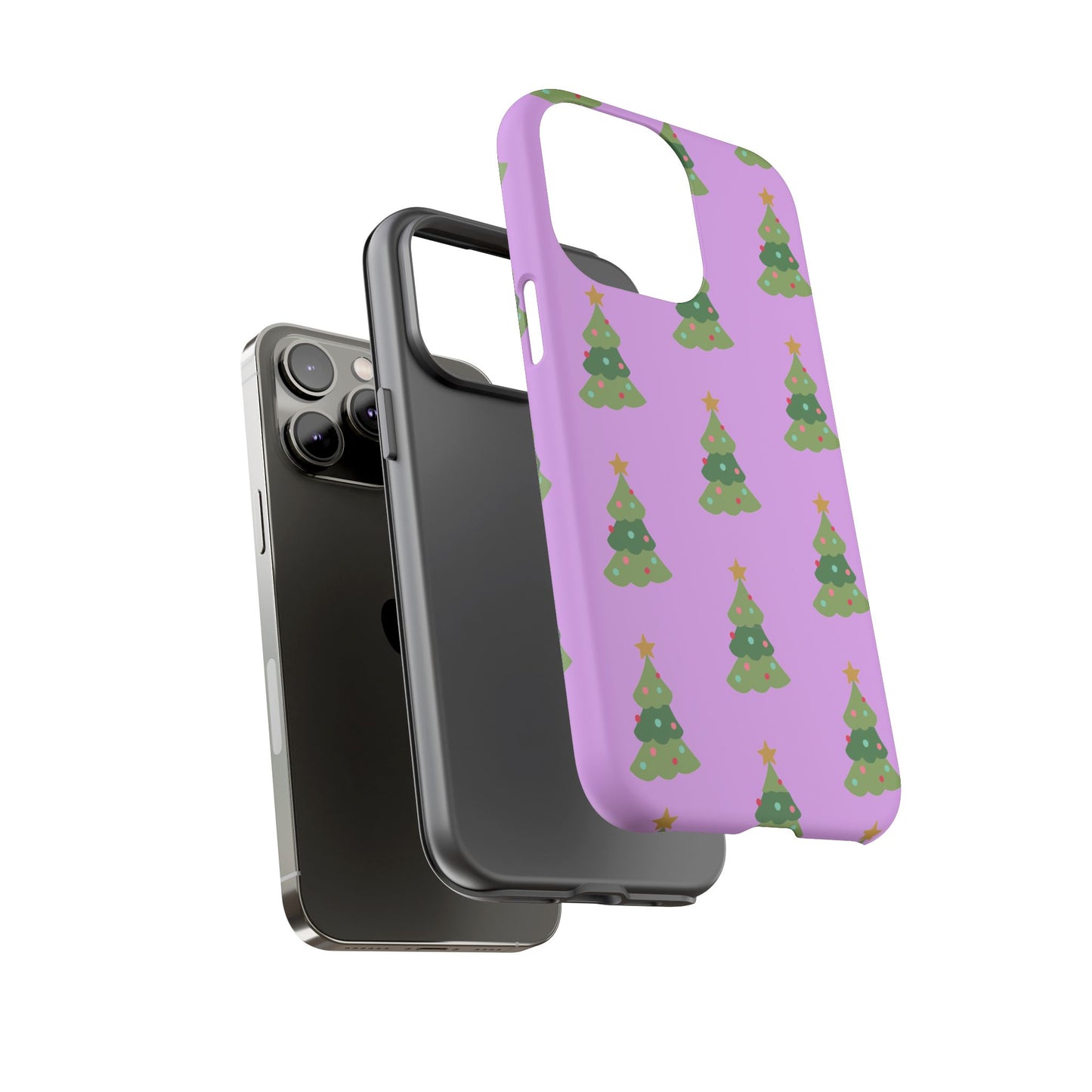 Christmas Tree Phone Case — Cute Purple Holiday iPhone Cover