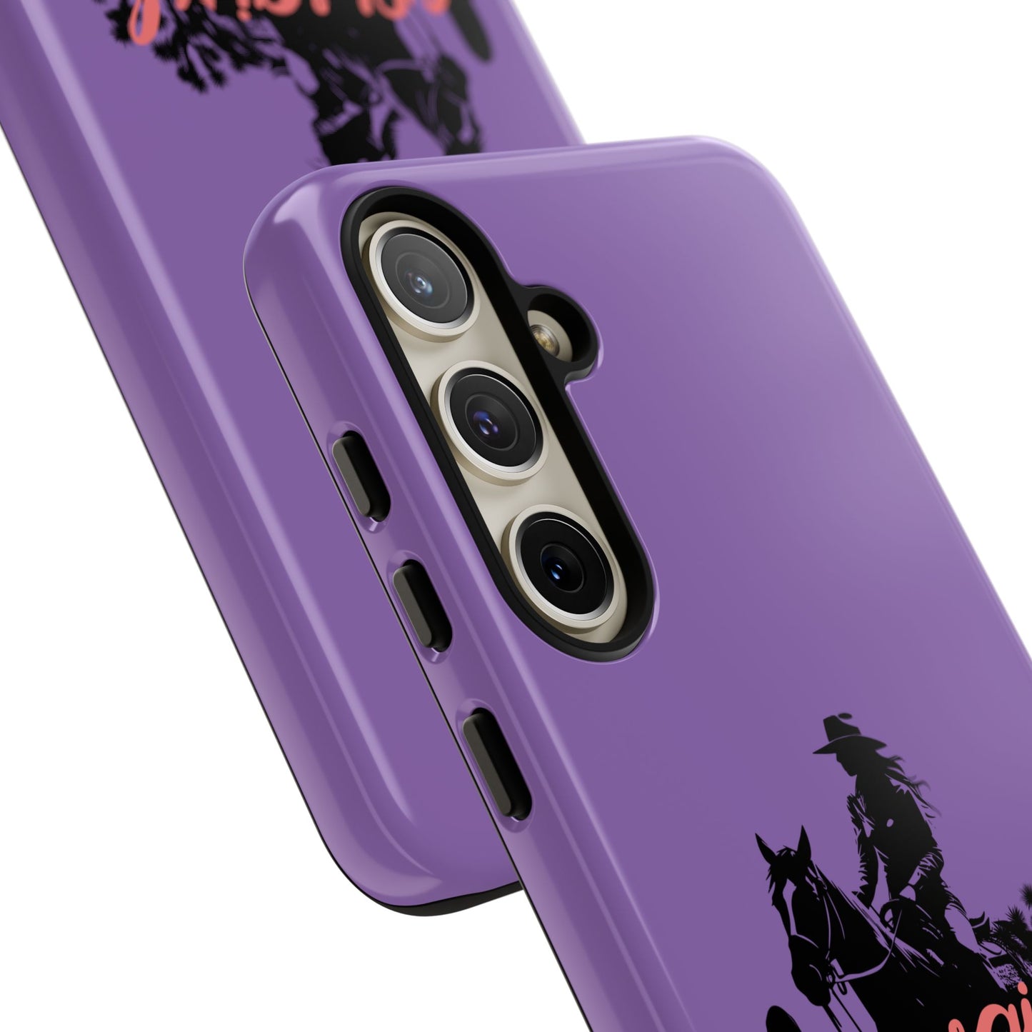 Cowgirl Phone Case — Purple Western Rider Protective Phone Cover