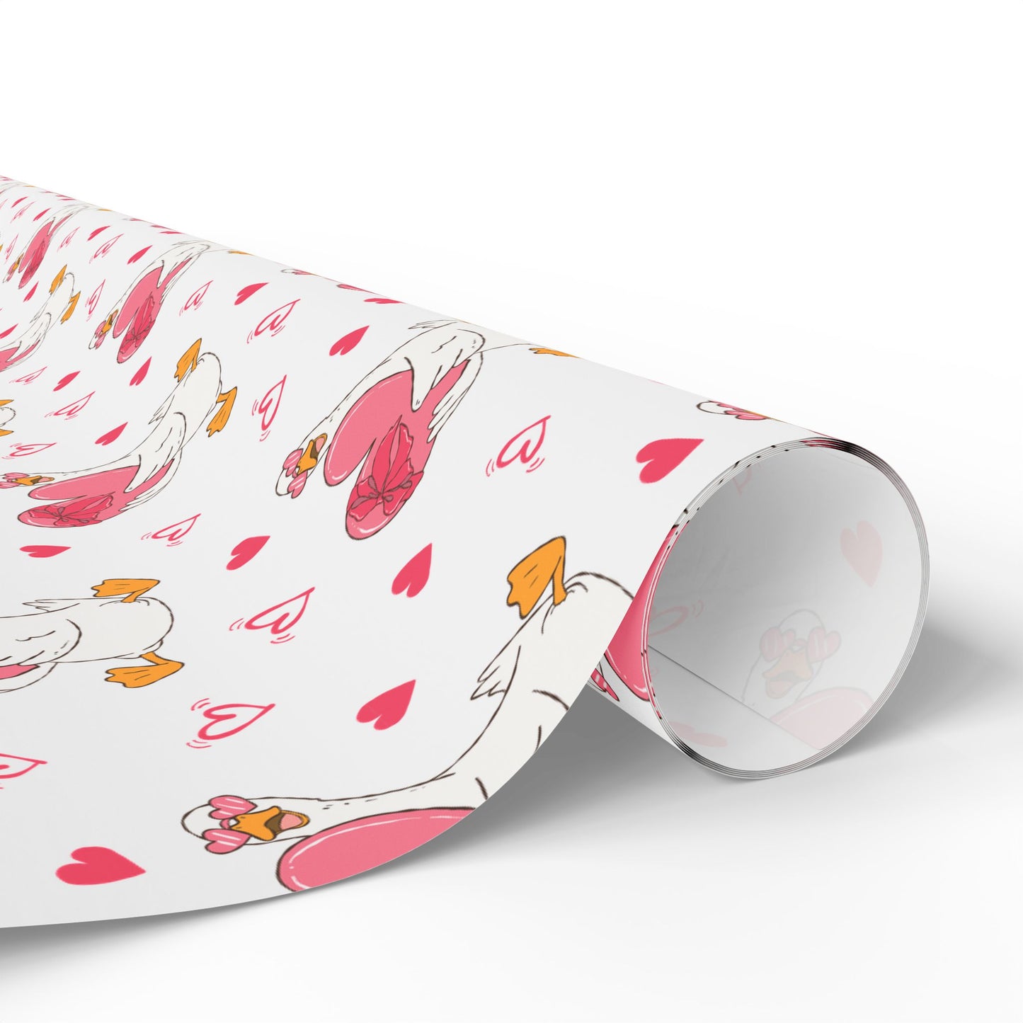 Romantic Love Goose Wrapping Paper Roll — Valentine's & Galentine's Gift Wrap