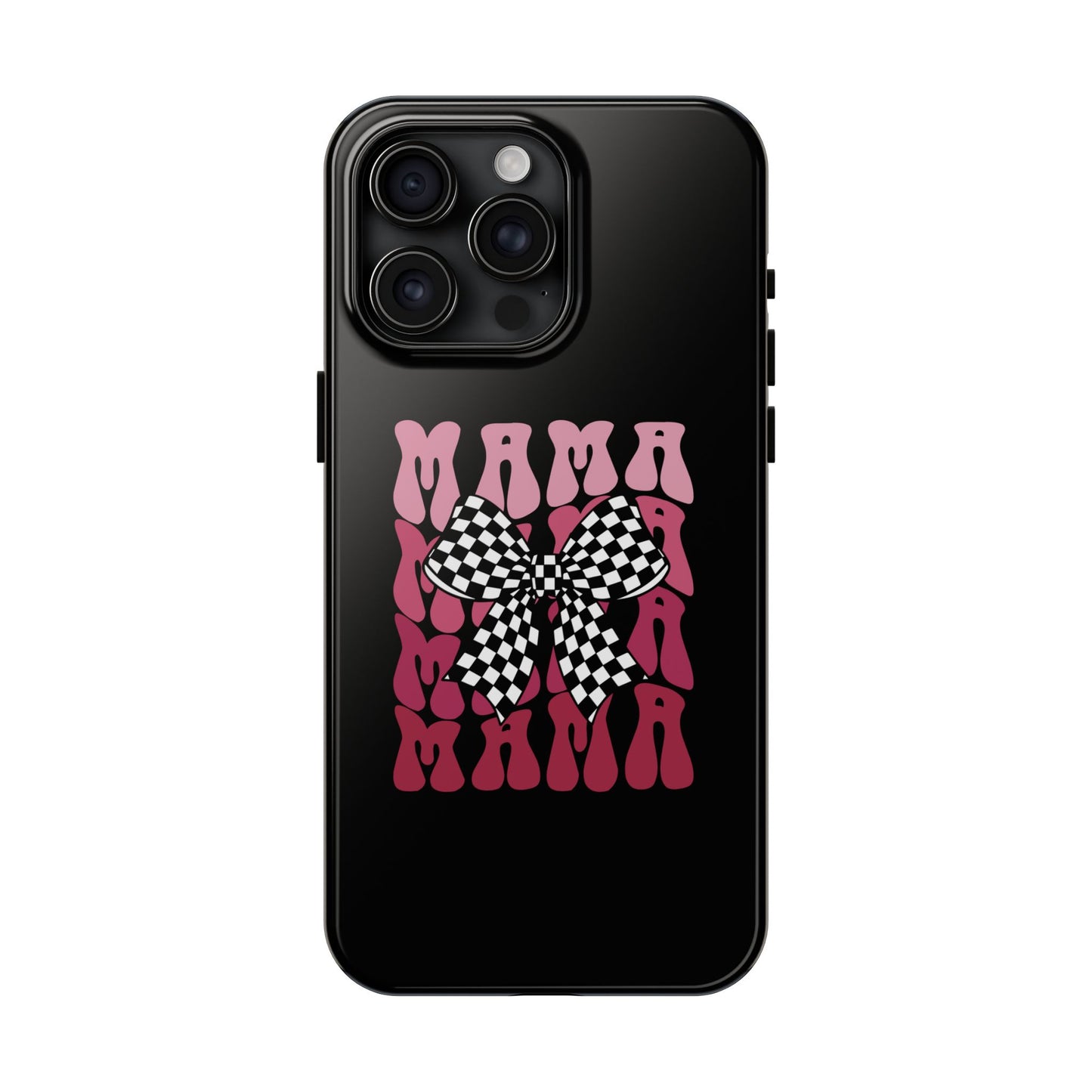 Chic Tough Phone Cases with Mama Bow Design, Stylish Phone Cover