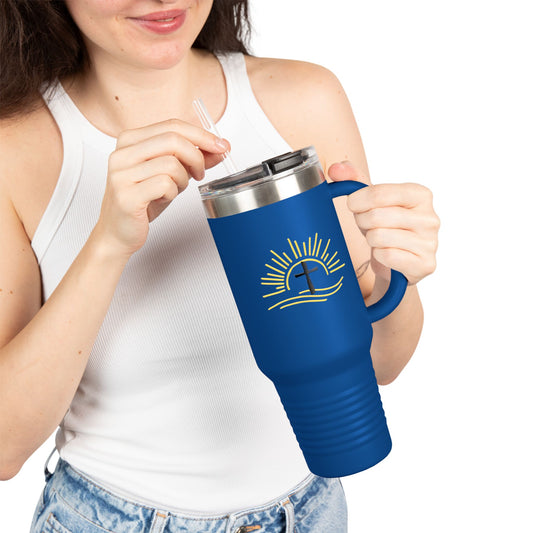 Faith-Inspired Insulated Travel Mug, 40oz | Christian Gift, Coffee Lover, Summer Picnics, Outdoor Adventures, Inspirational Quote