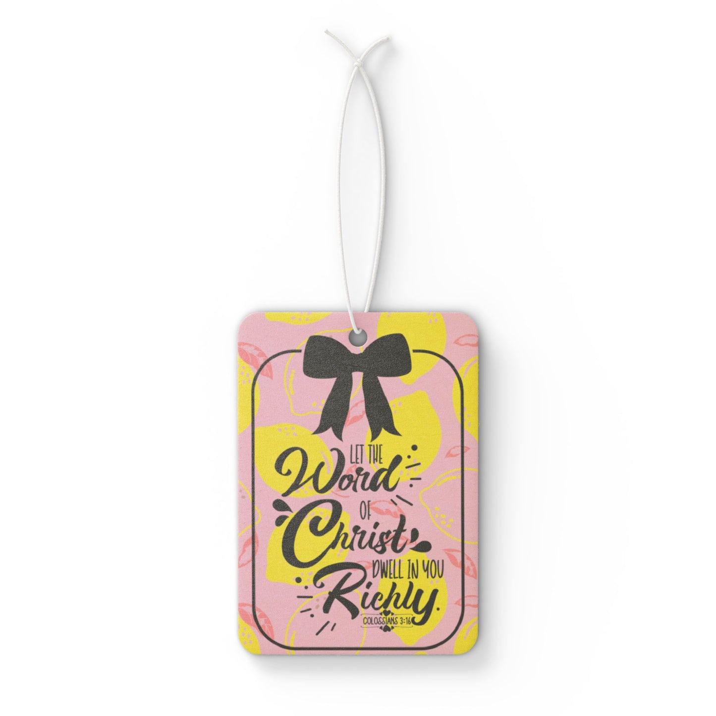 Car Air Freshener - Faith Based Word of Christ Dwell Encouragement Gift