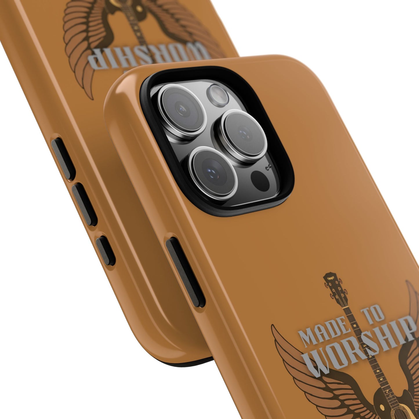 Tough Phone Case — "Made to Worship" Acoustic Guitar Wings Design