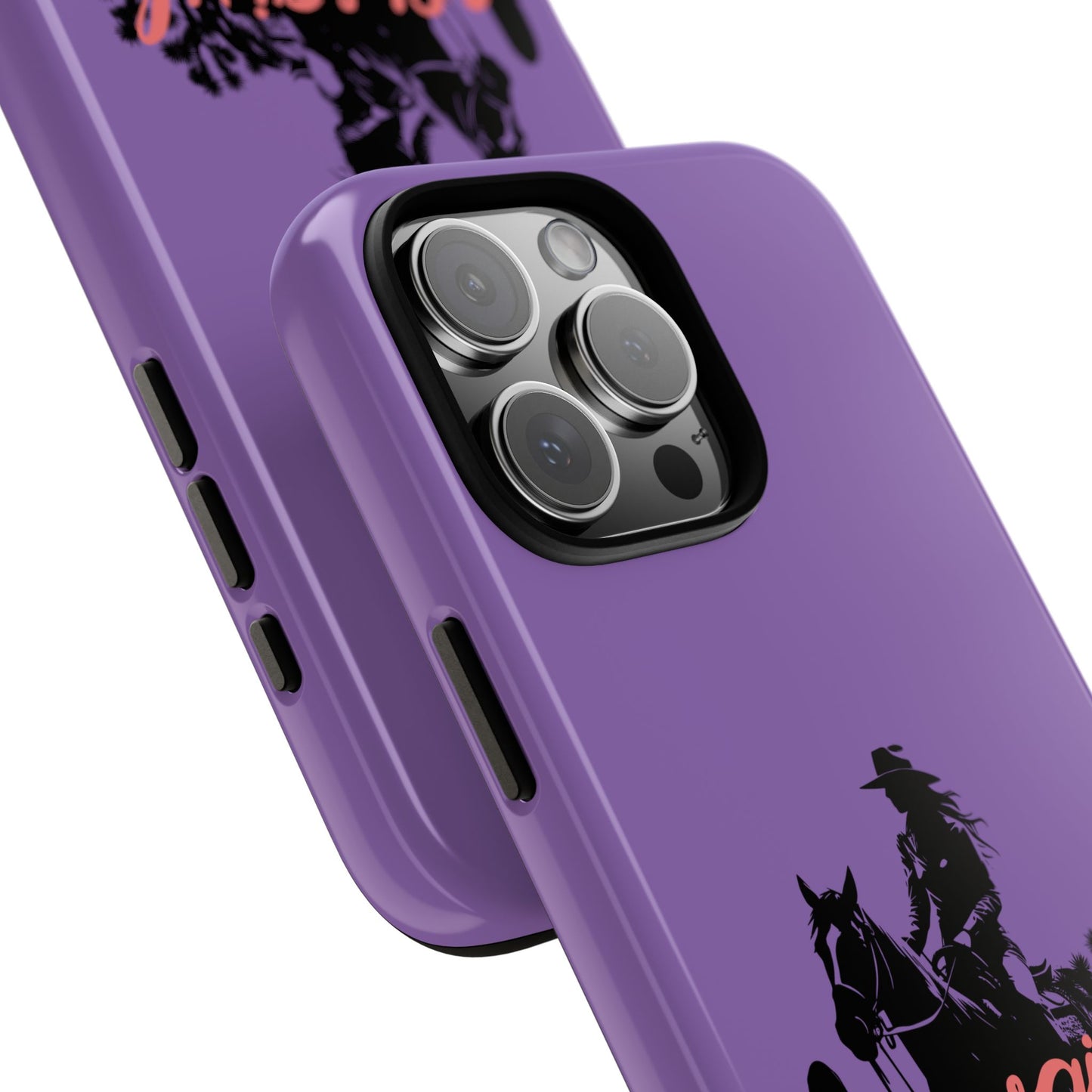 Cowgirl Phone Case — Purple Western Rider Protective Phone Cover