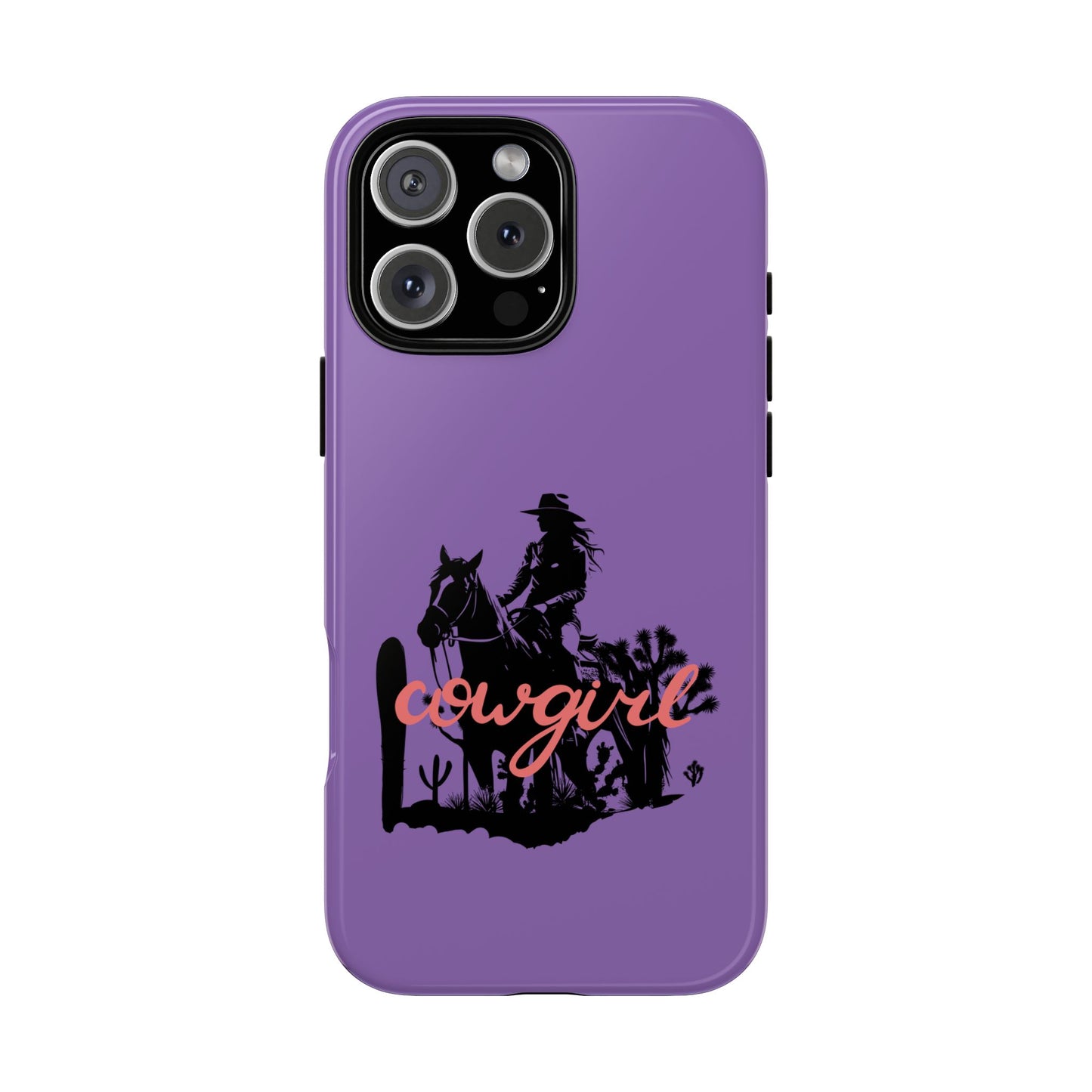 Cowgirl Phone Case — Purple Western Rider Protective Phone Cover