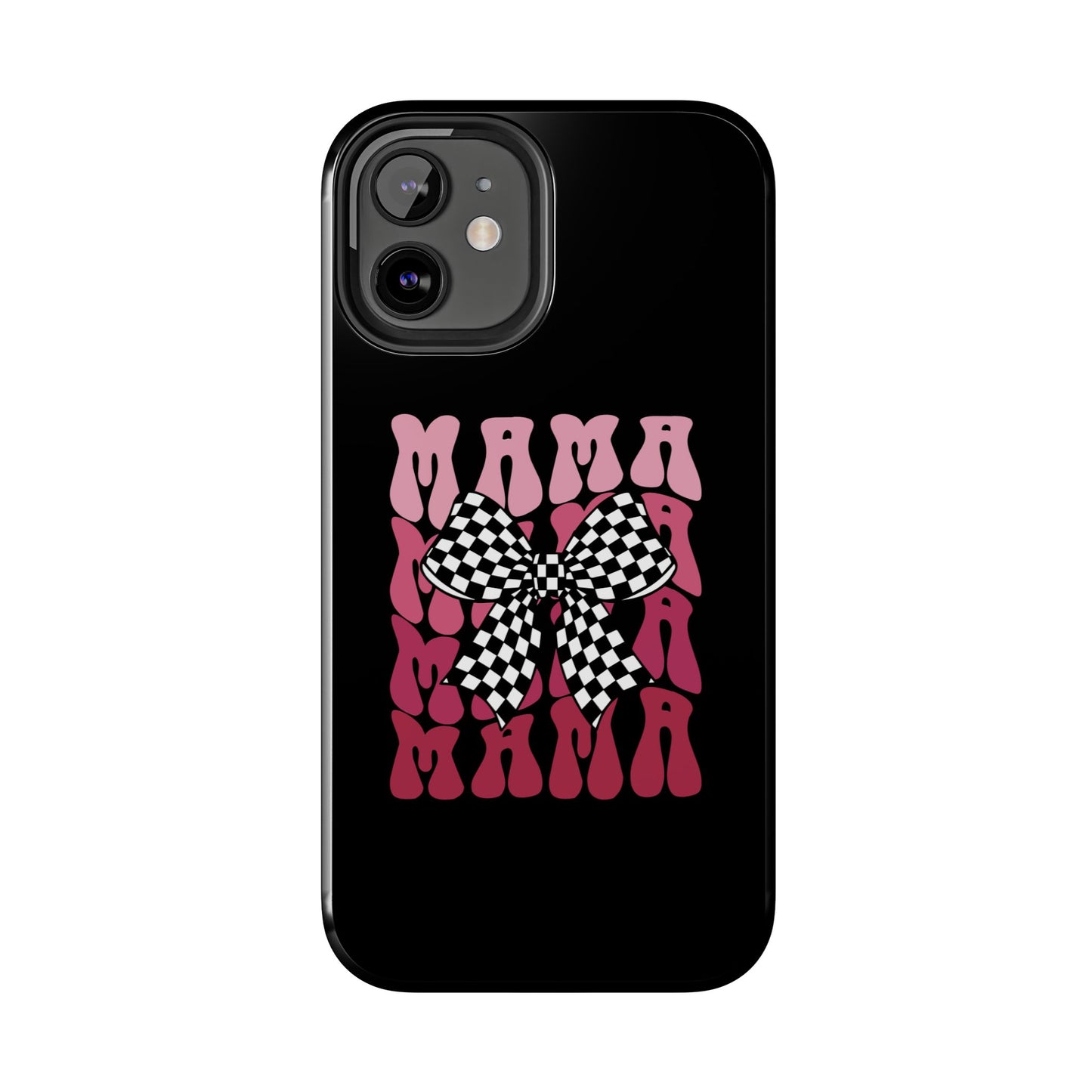 Chic Tough Phone Cases with Mama Bow Design, Stylish Phone Cover