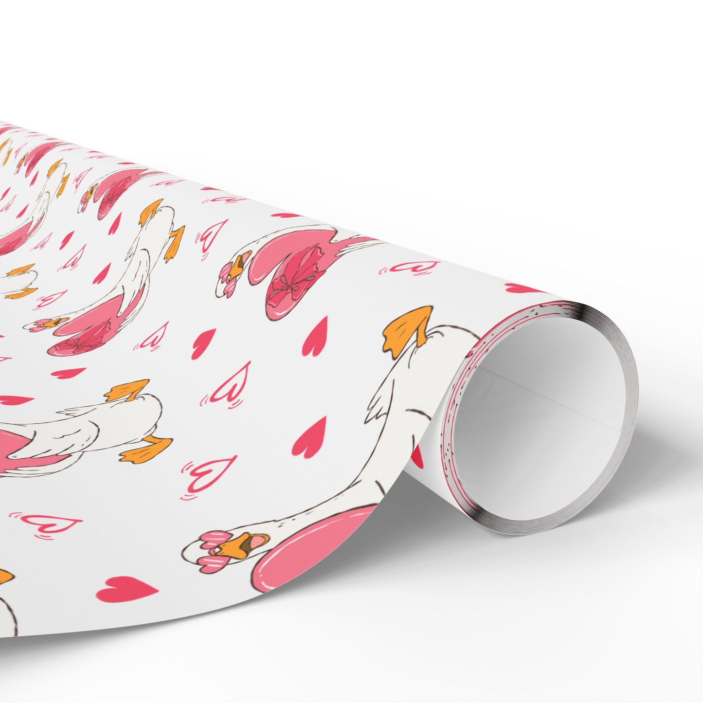 Romantic Love Goose Wrapping Paper Roll — Valentine's & Galentine's Gift Wrap