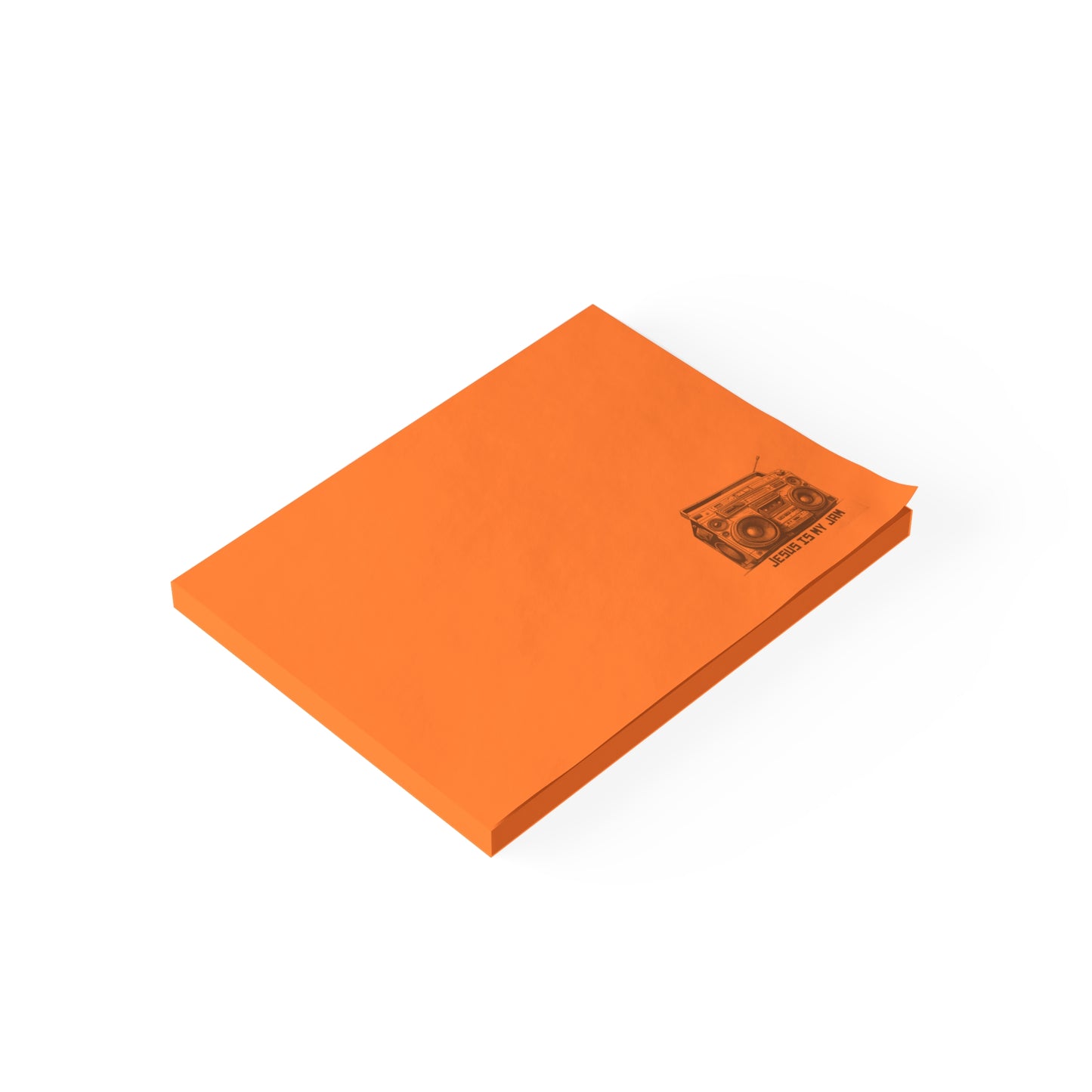 Post-it Notes — Orange Boombox Design “Jesus Is My Jam”