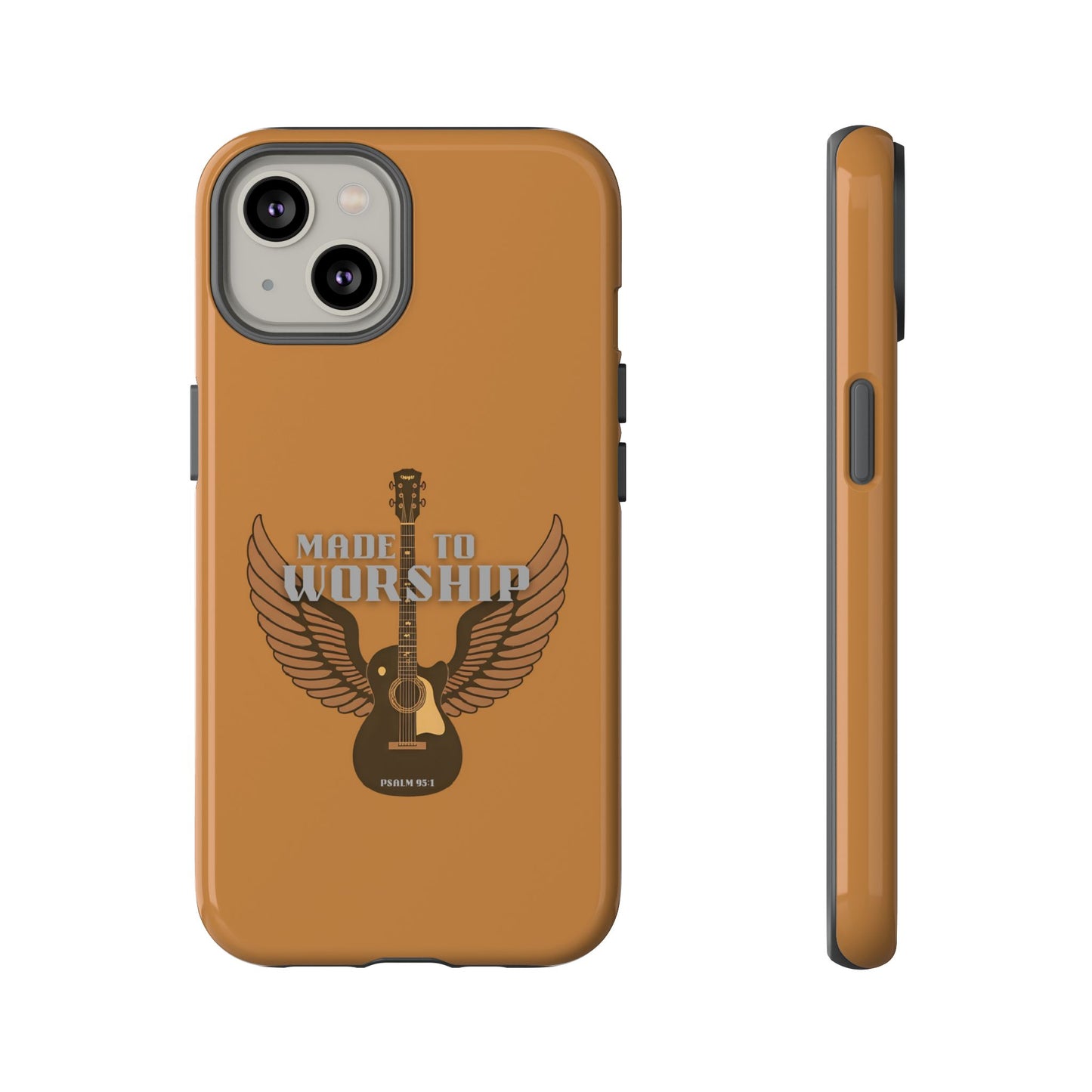 Tough Phone Case — "Made to Worship" Acoustic Guitar Wings Design