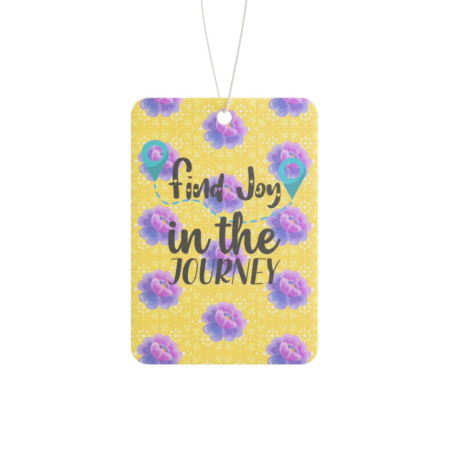 Car Air Freshener - Find Joy in the Journey Mexican Floral Design