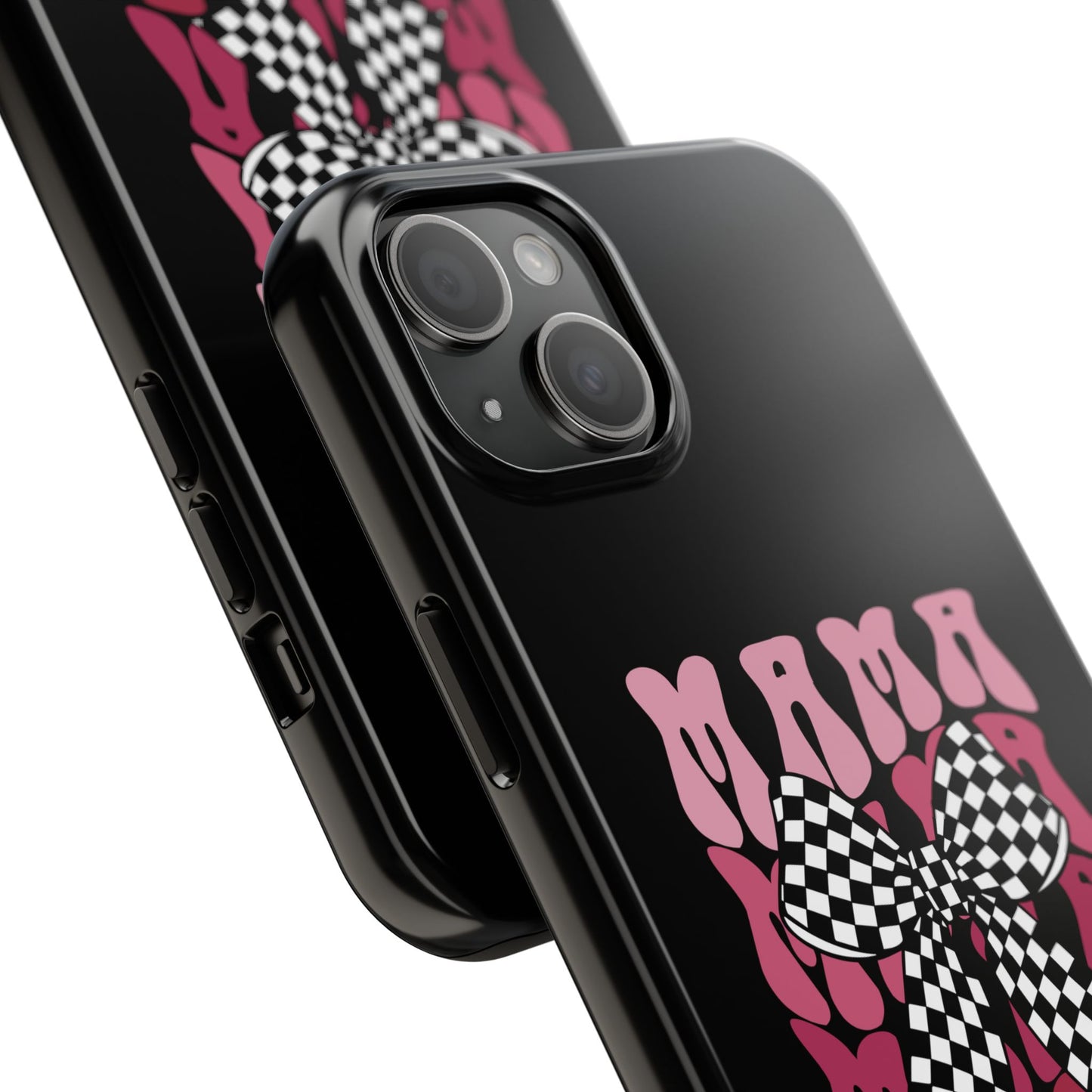 Chic Tough Phone Cases with Mama Bow Design, Stylish Phone Cover