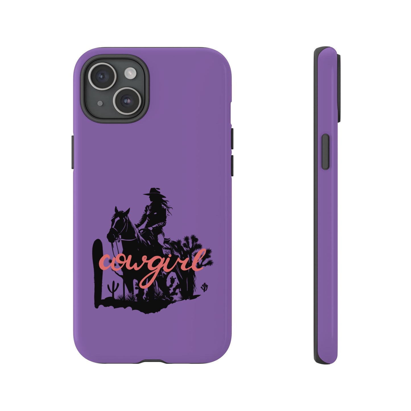 Cowgirl Phone Case — Purple Western Rider Protective Phone Cover