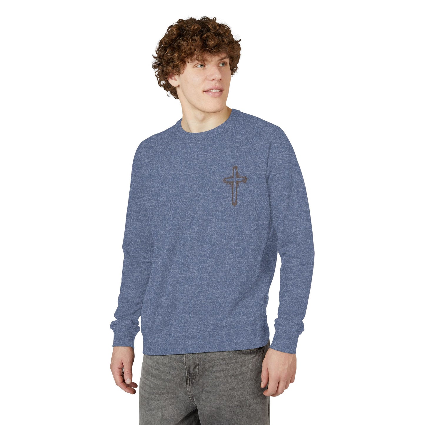 Unisex French Terry Crewneck Sweatshirt - Inspirational Decor, Casual Layering, Christian Gift, Cozy Comfort