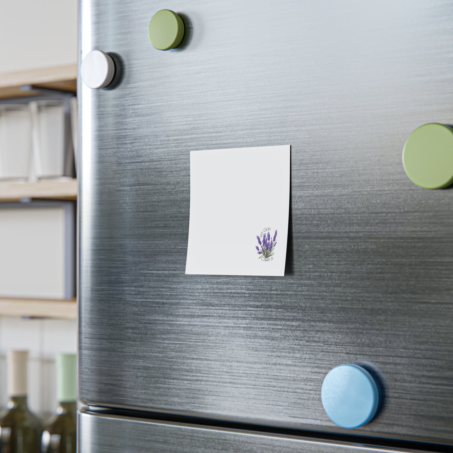 Lavender Floral Post-it Notes — "Let God Carry It" Decorative Sticky Pads