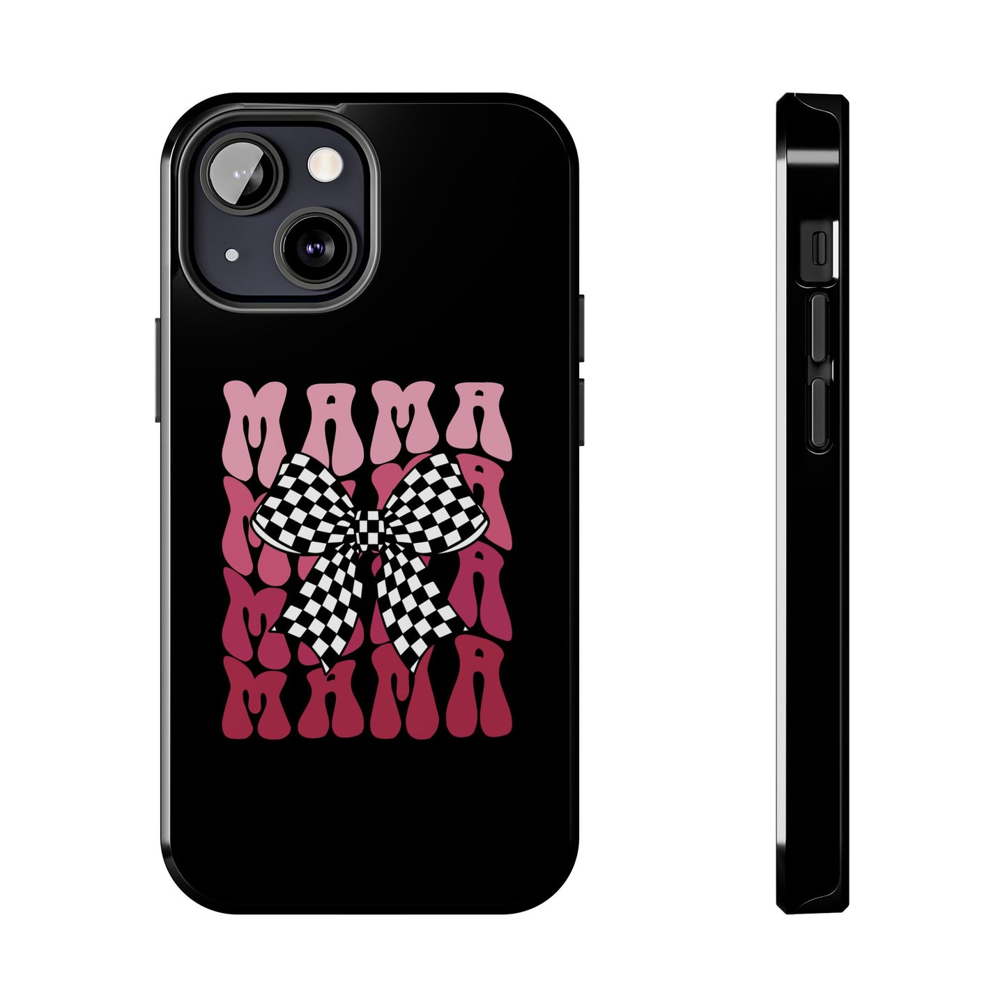 Chic Tough Phone Cases with Mama Bow Design, Stylish Phone Cover