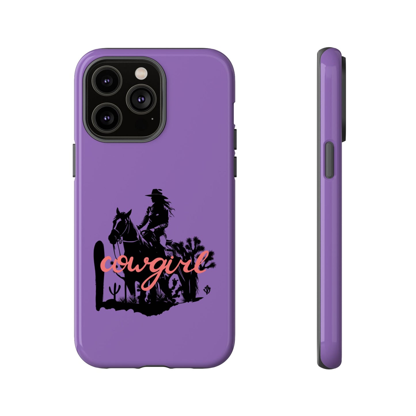 Cowgirl Phone Case — Purple Western Rider Protective Phone Cover