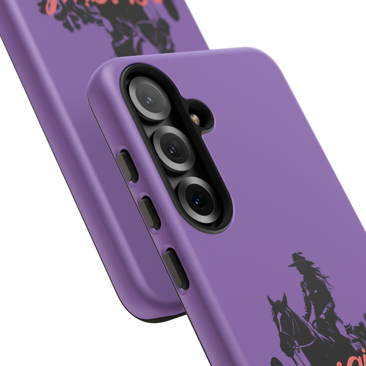 Cowgirl Phone Case — Purple Western Rider Protective Phone Cover