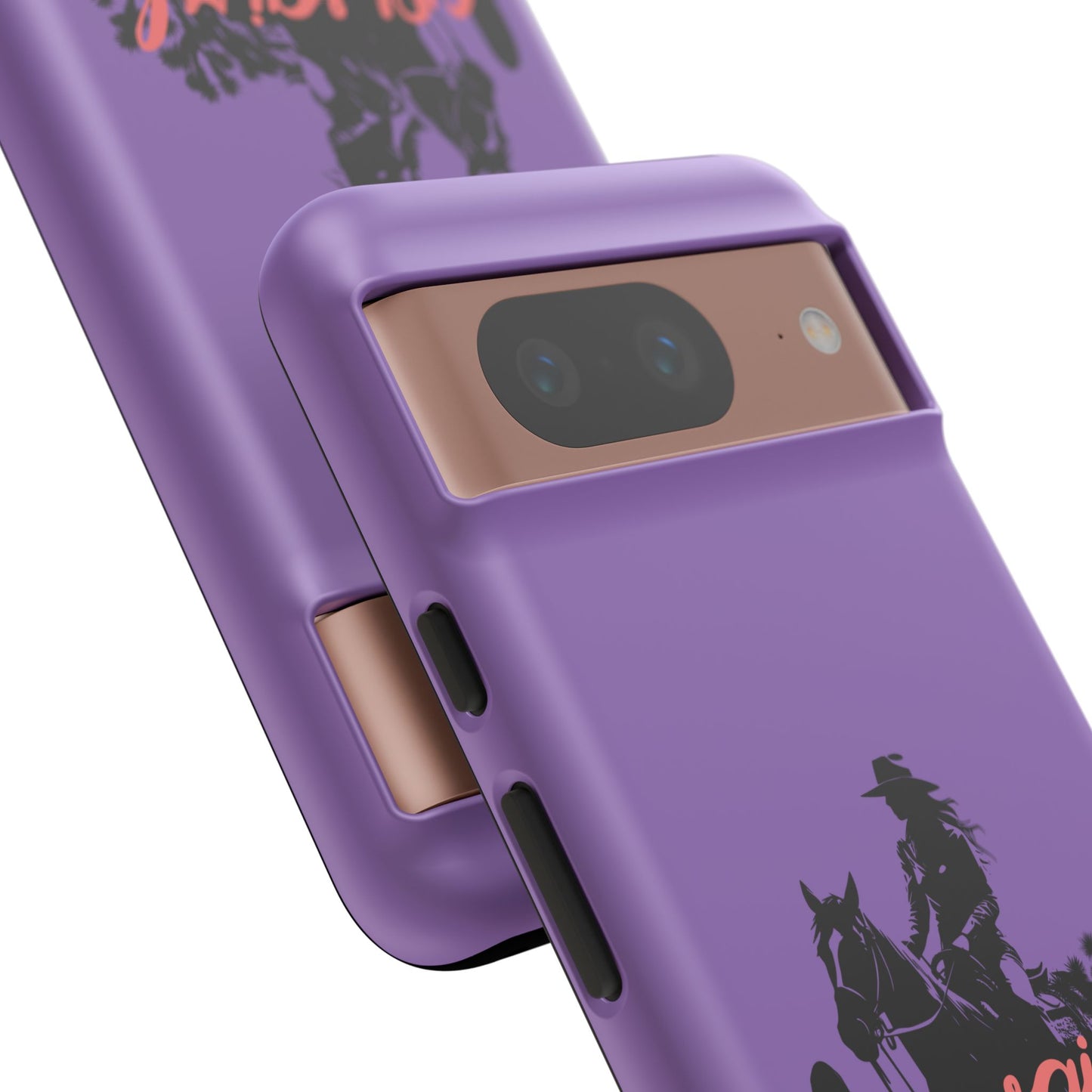 Cowgirl Phone Case — Purple Western Rider Protective Phone Cover