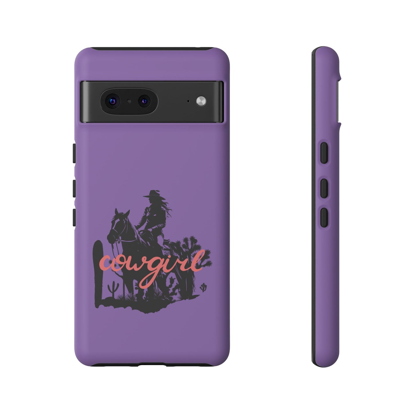 Cowgirl Phone Case — Purple Western Rider Protective Phone Cover