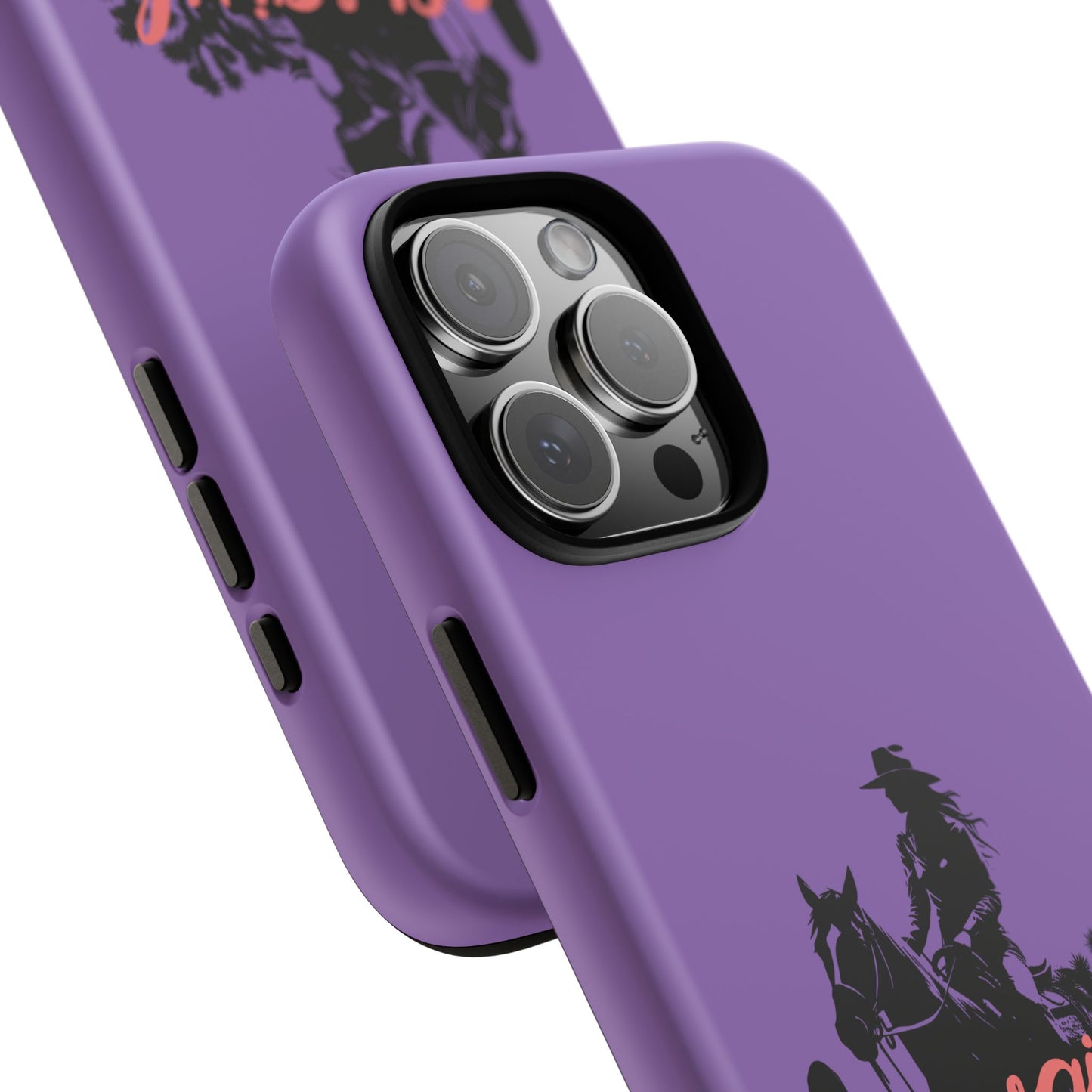 Cowgirl Phone Case — Purple Western Rider Protective Phone Cover