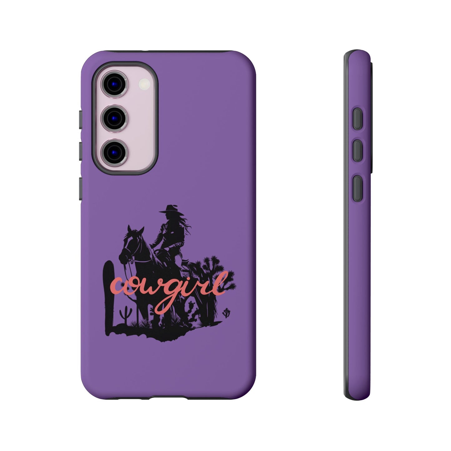 Cowgirl Phone Case — Purple Western Rider Protective Phone Cover