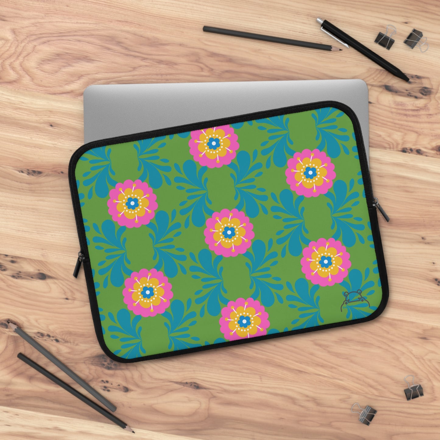 Vibrant Floral Laptop Sleeve, Colorful Tech Pouch, Flowers Design, Eco-Friendly Sleeve, Gift for Students, Stylish Computer Case, [...]