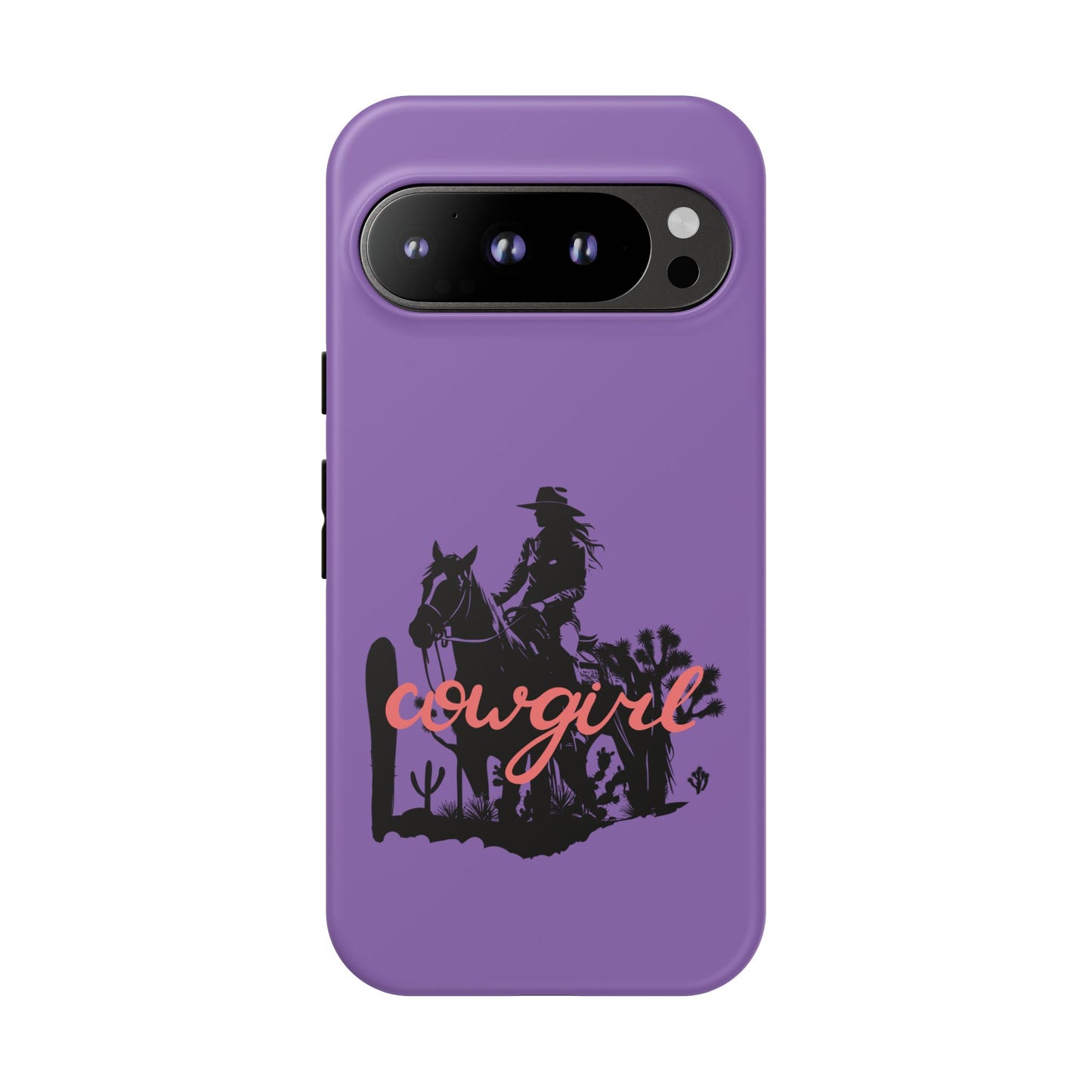 Cowgirl Phone Case — Purple Western Rider Protective Phone Cover