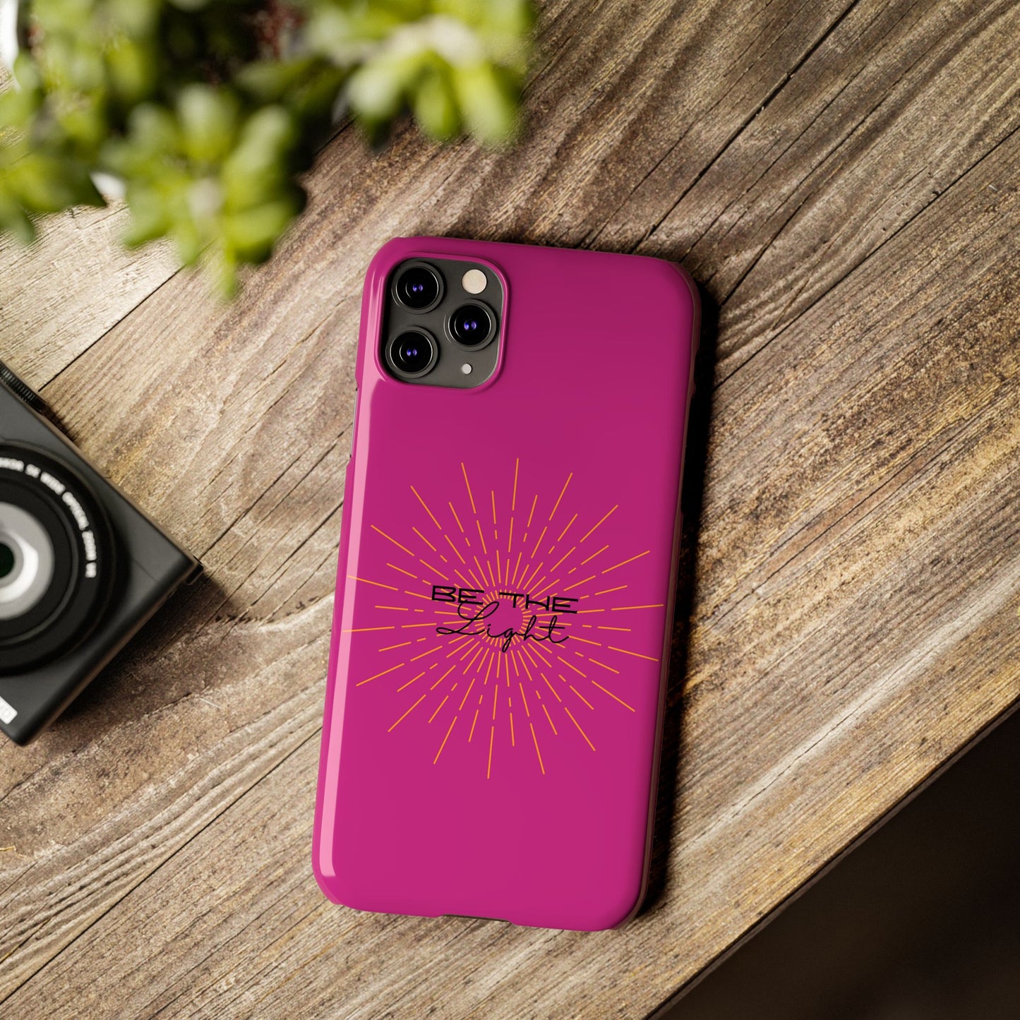 Radiant Pink Slim Phone Cases, Be The Light