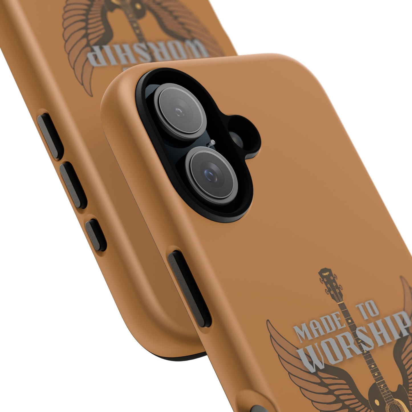 Tough Phone Case — "Made to Worship" Acoustic Guitar Wings Design