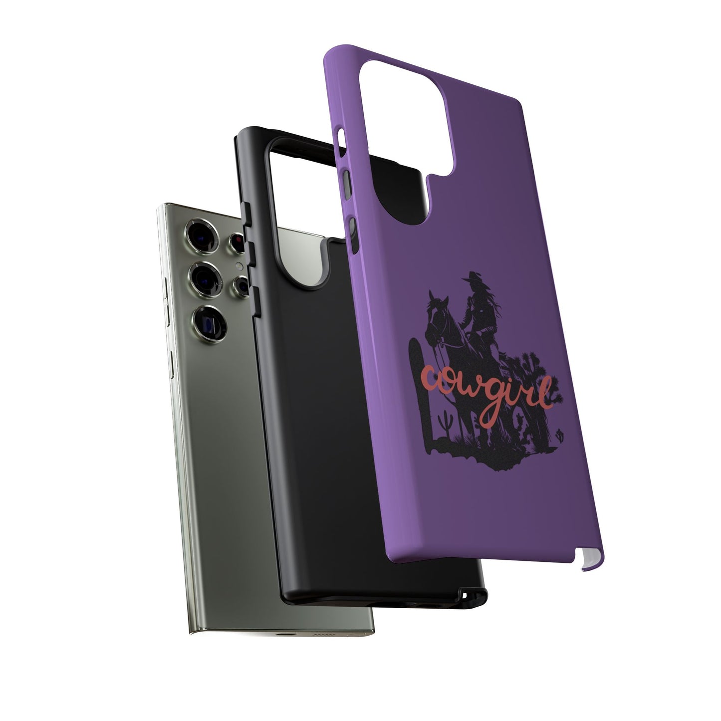 Cowgirl Phone Case — Purple Western Rider Protective Phone Cover