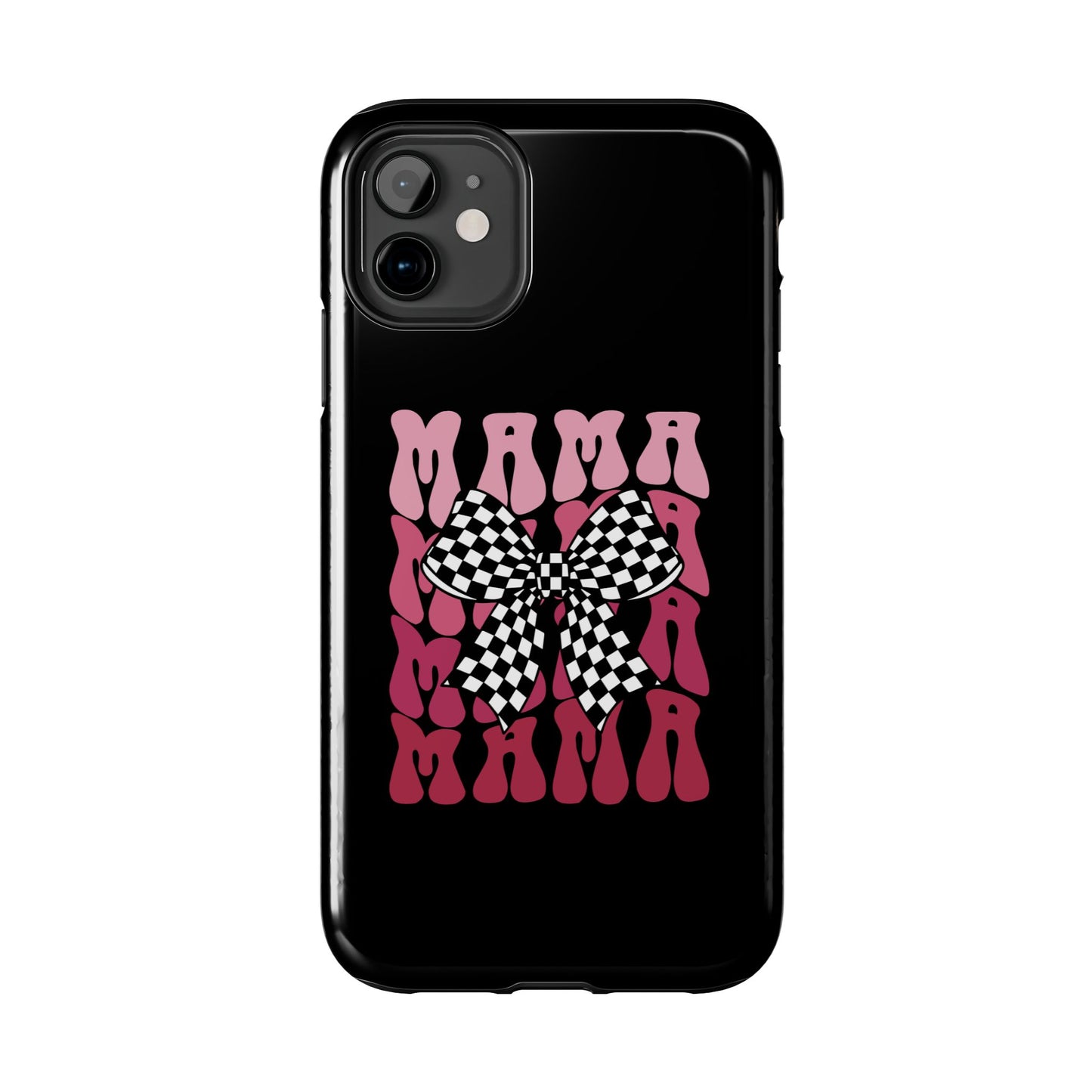 Chic Tough Phone Cases with Mama Bow Design, Stylish Phone Cover